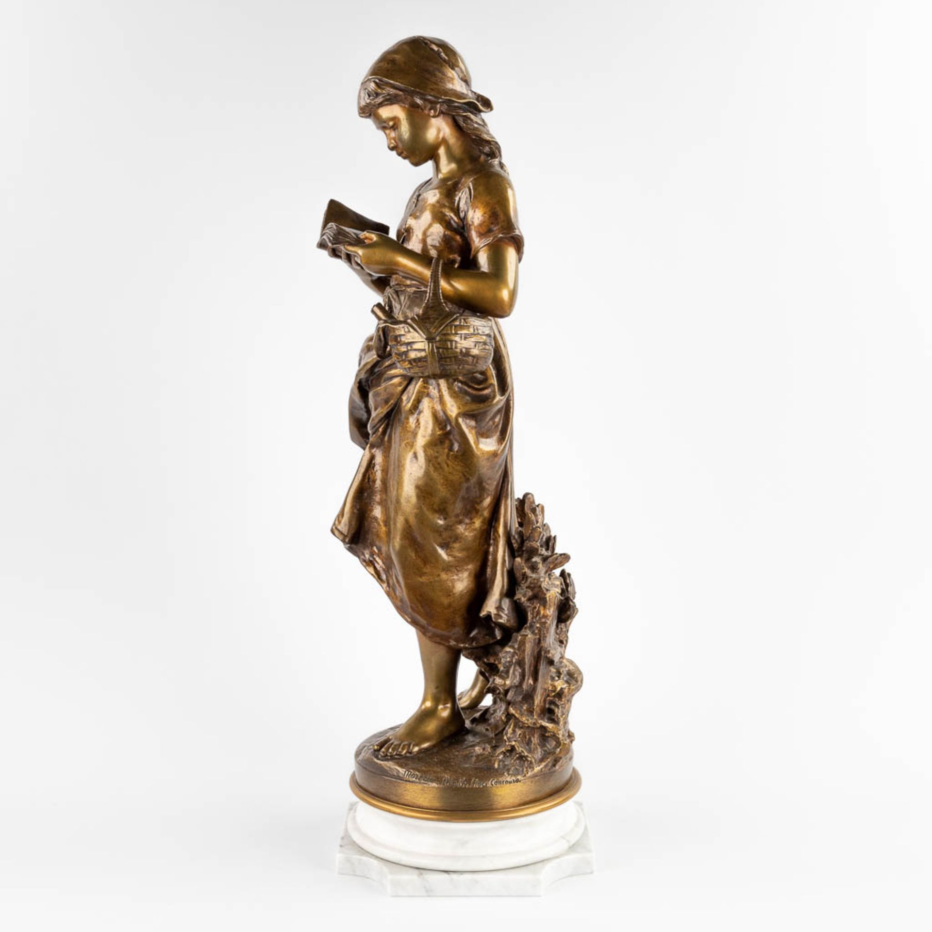 Mathurin MOREAU (1822-1912) 'La Lisseuse' patinated bronze. (D:24 x W:24 x H:77 cm) - Bild 4 aus 15