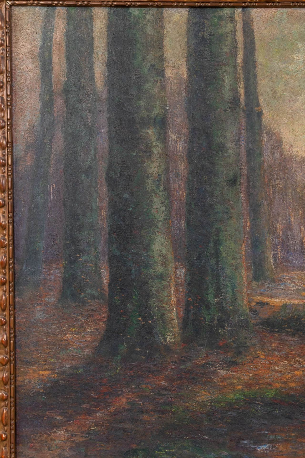 A 'forest view', oil on canvas. No signature found. (W:152 x H:101 cm) - Image 4 of 8