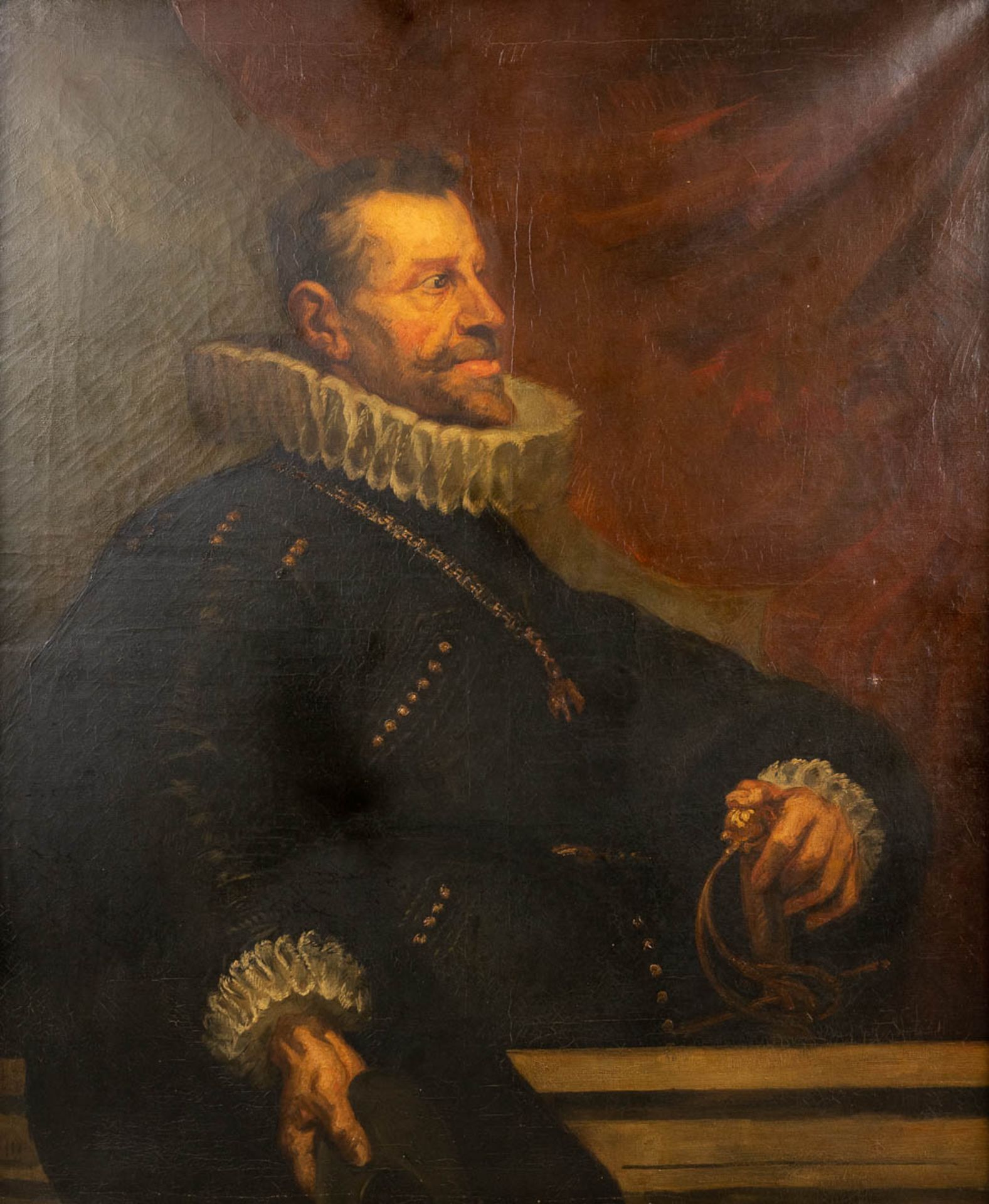 A portrait of 'Albert VII, Archduke of Austria, 1559-1621', oil on canvas. 19th C. (W:105 x H:127 cm