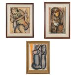 Frans CLAERHOUT (1919-2006) 'Three Drawings' on paper. (W:43 x H:57 cm)