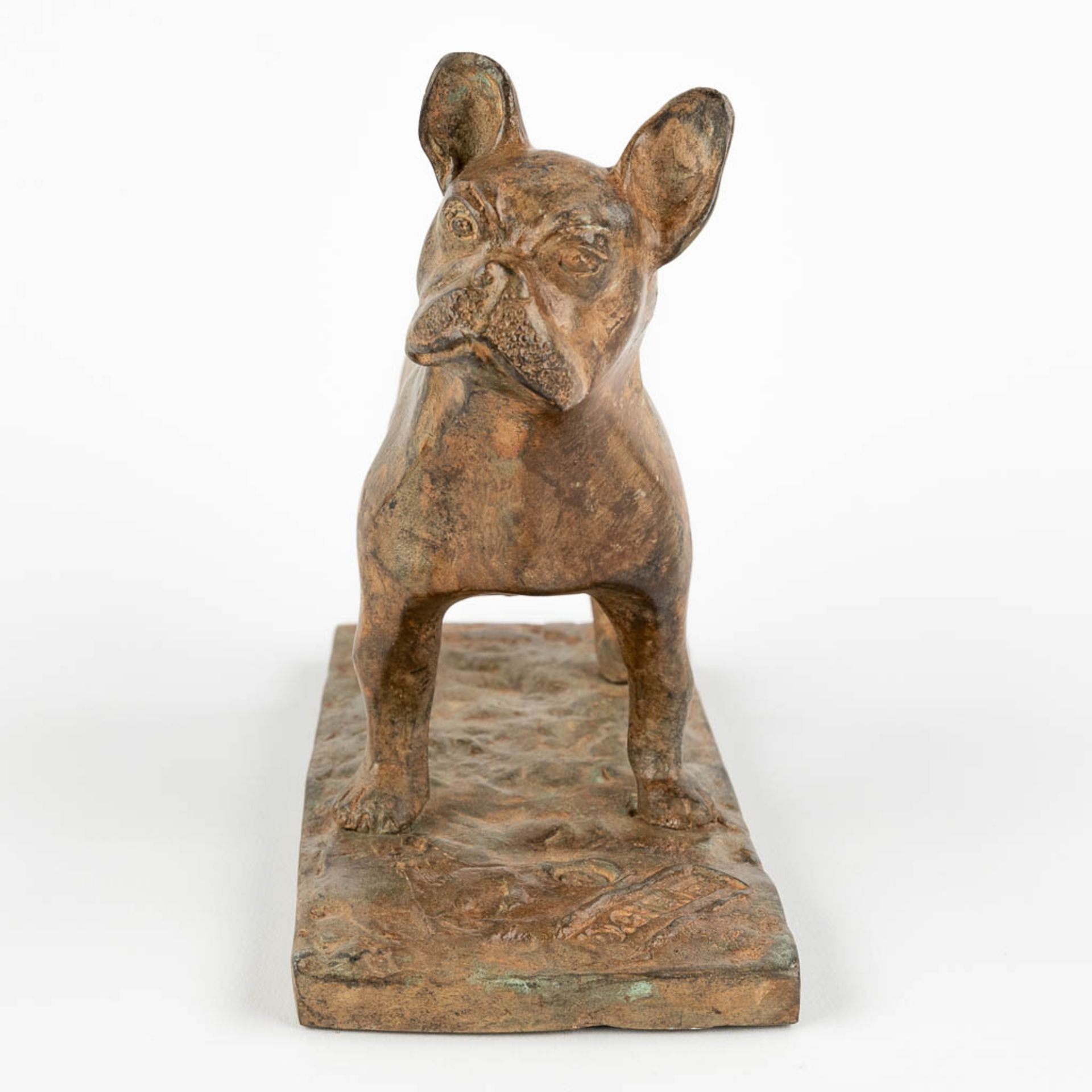 Pierre CHENET (XX-XXI) 'Bulldog' patinated bronze. (D:9 x W:20 x H:15 cm) - Image 6 of 10