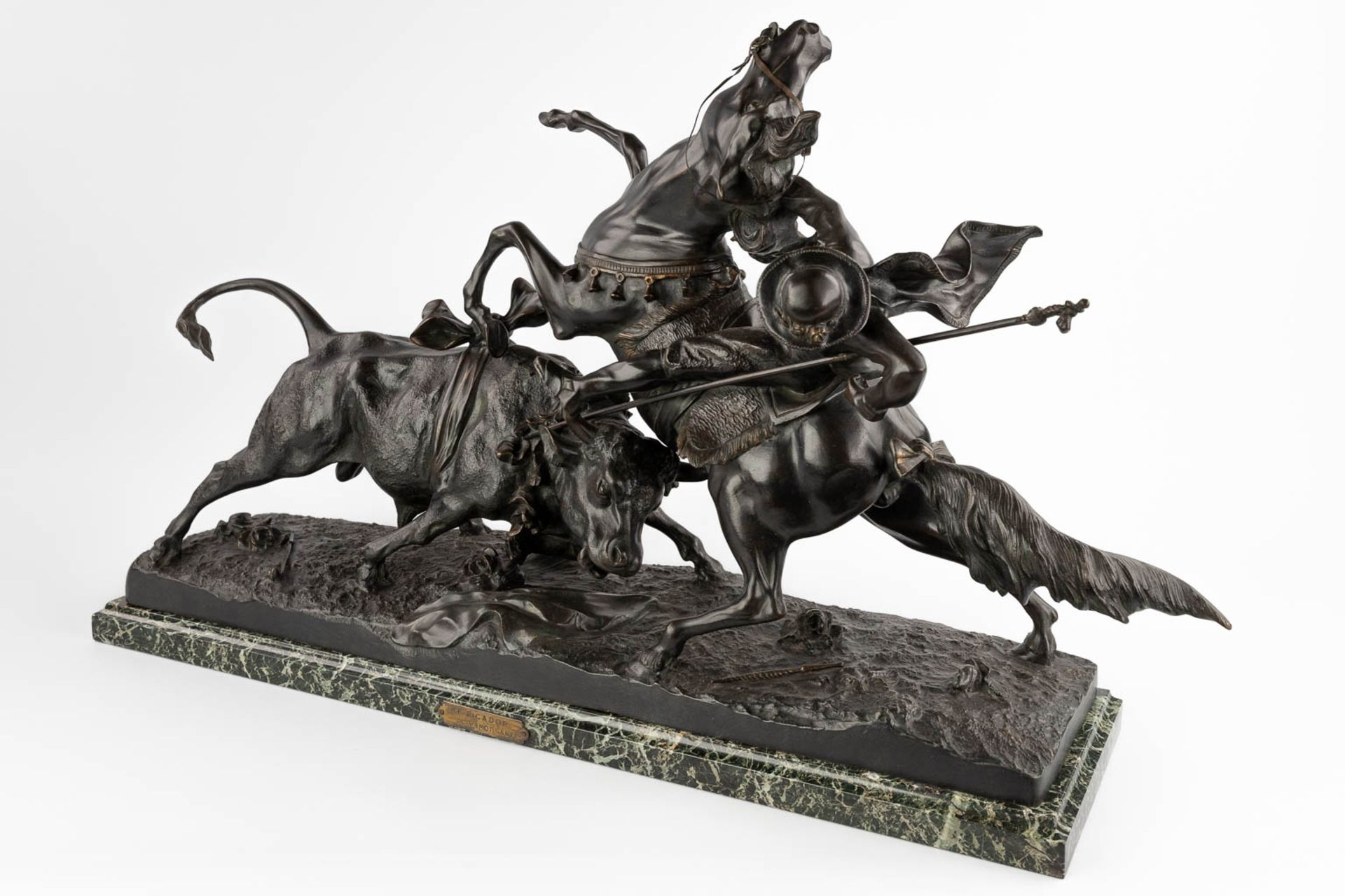 Antonio AMORGASTI (1880-1942) 'Le Picador' patinated bronze. 1924 (D:80 x W:25 x H:50 cm) - Image 3 of 14