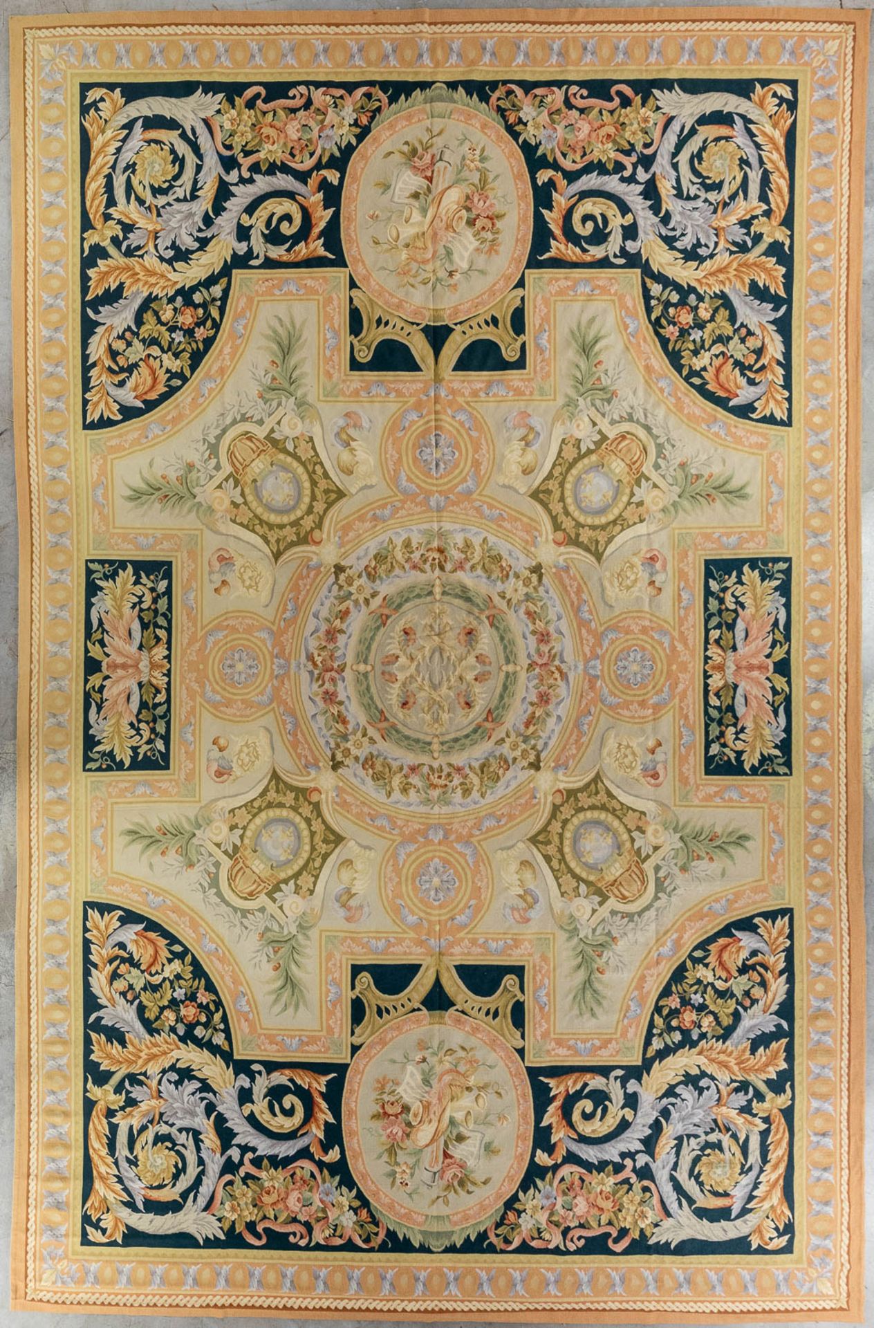 An exceptional antique carpet 'Aubusson'. France. (D:558 x W:366 cm)