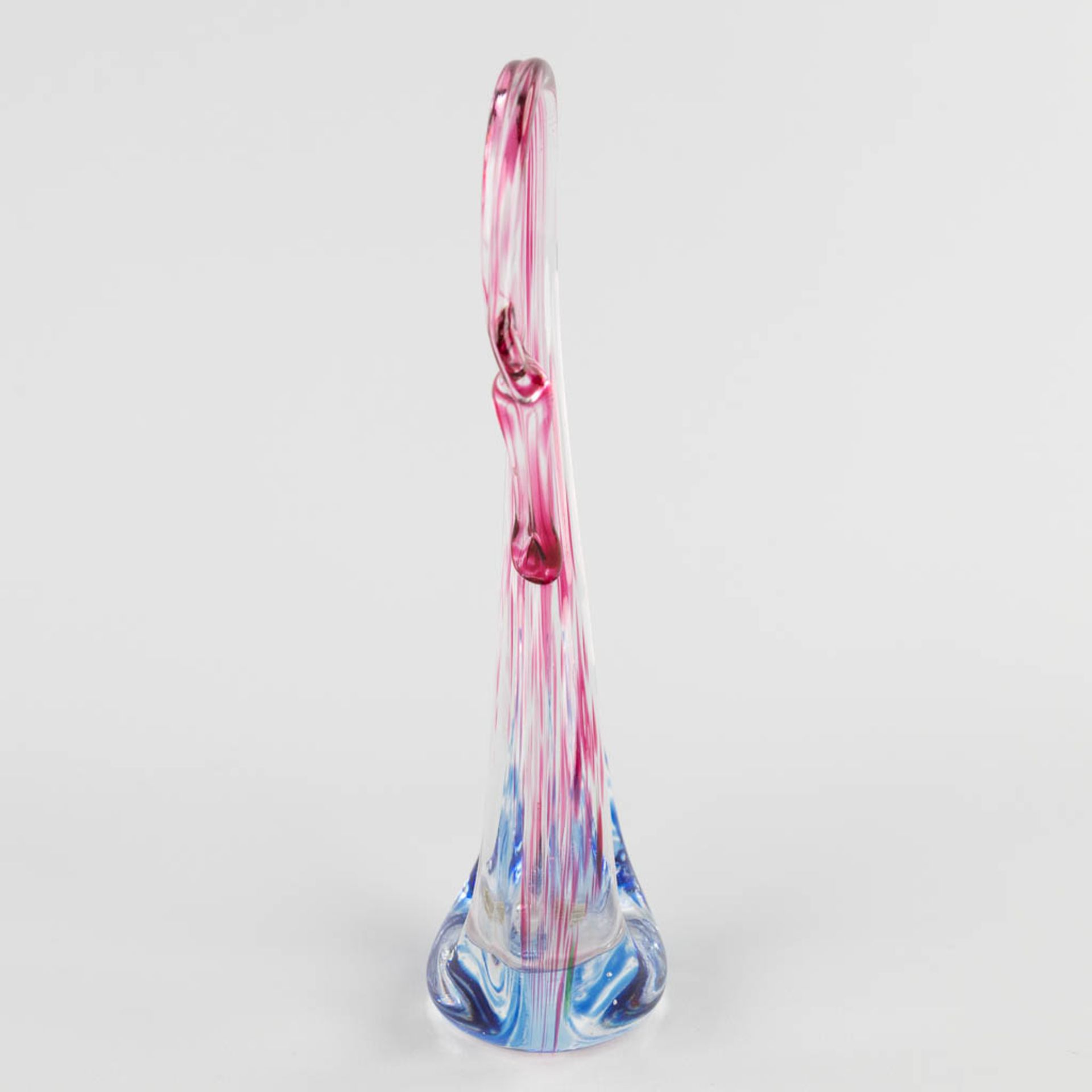 Val Saint Lambert, a vase and a swan, added a vase, probably Murano. (H:35 cm) - Image 17 of 22