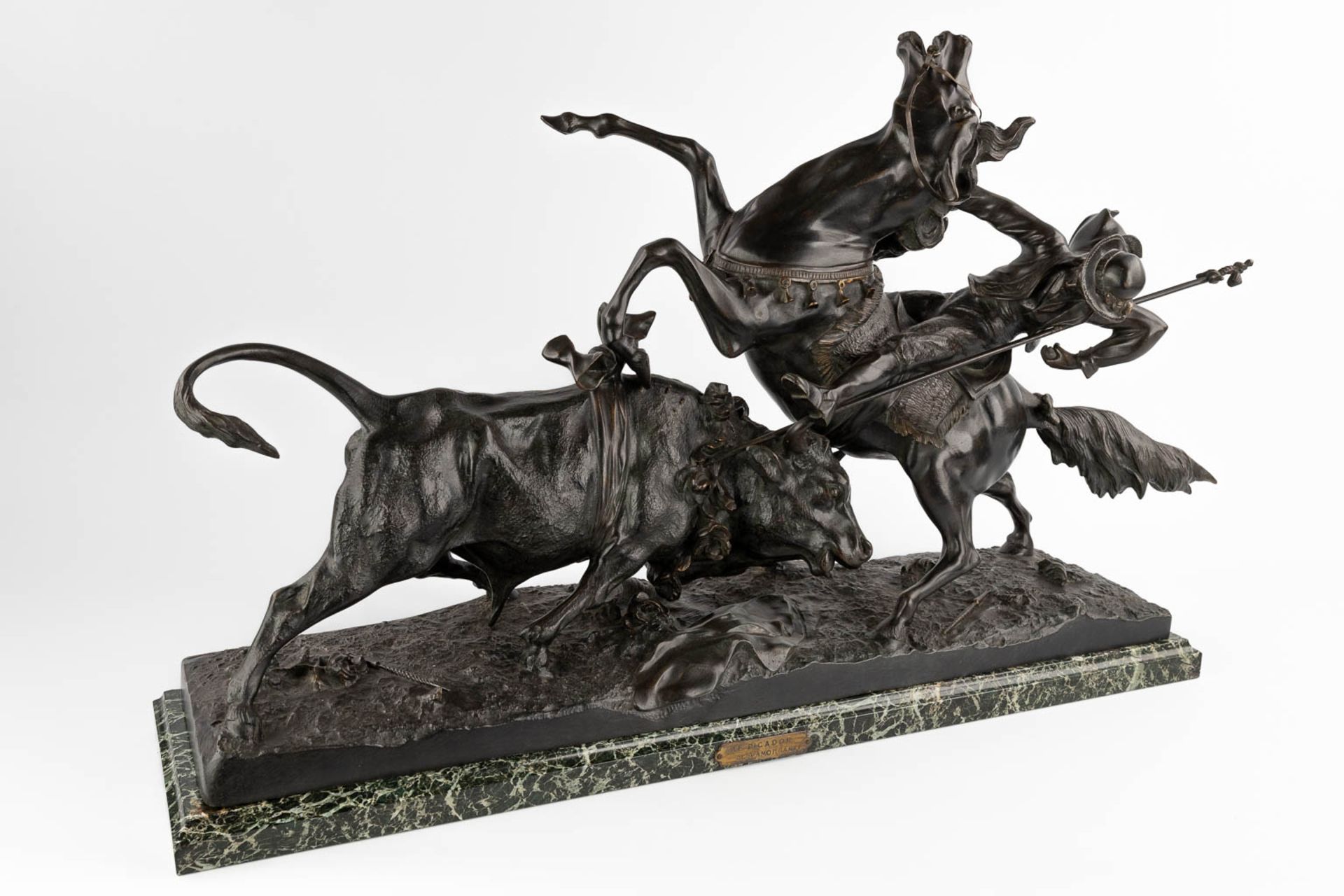 Antonio AMORGASTI (1880-1942) 'Le Picador' patinated bronze. 1924 (D:80 x W:25 x H:50 cm) - Image 4 of 14