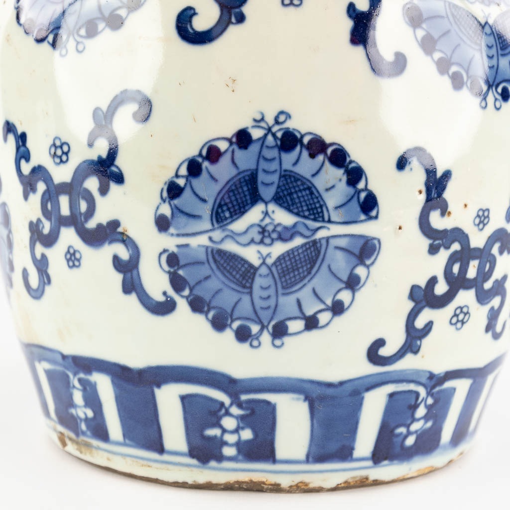 A Chinese ginger jar, decorated with butterflies, export porcelain for the Middle Eastern market. 19 - Image 12 of 12