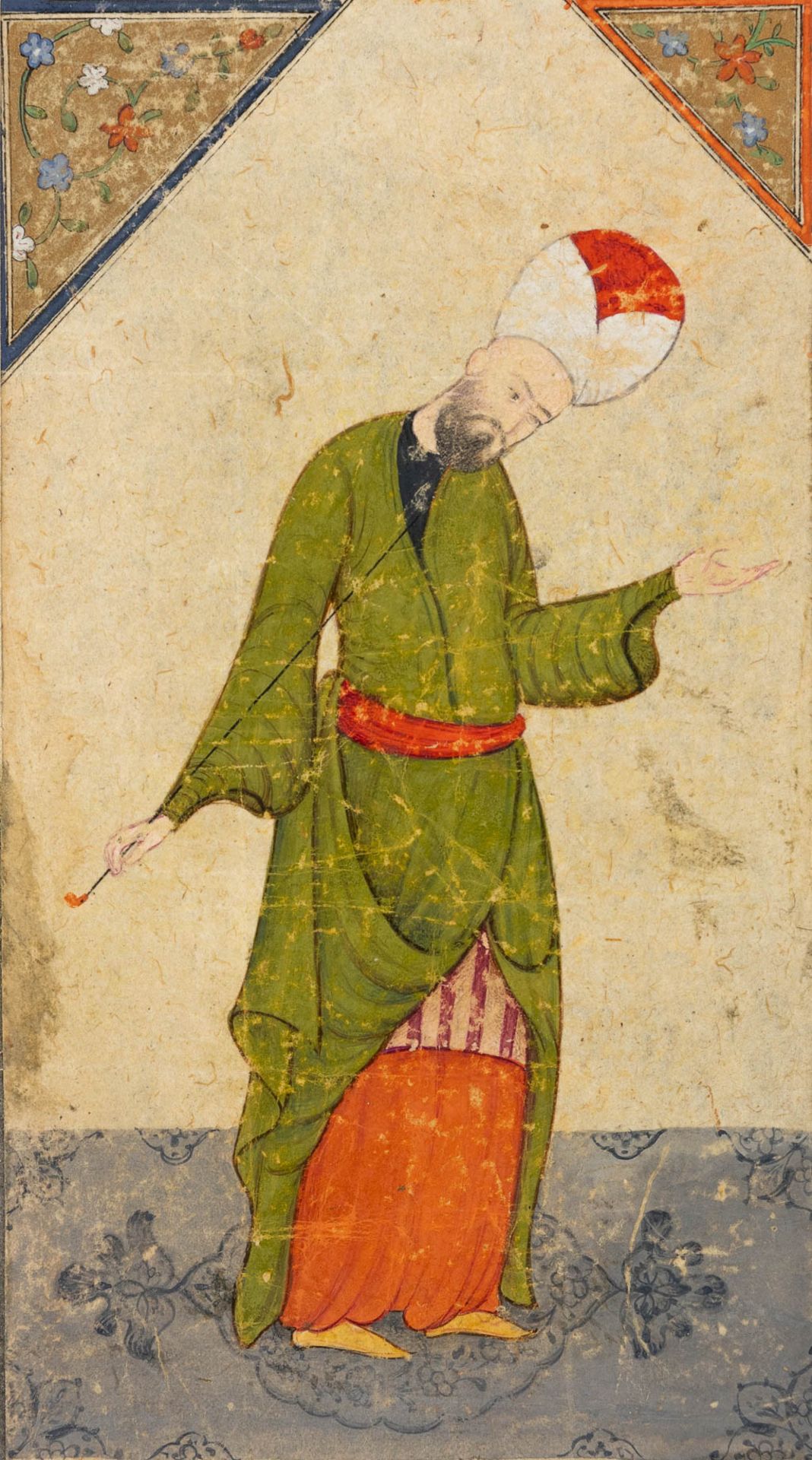 An Ottoman miniature painting, 19th C. (W:22 x H:30 cm) - Bild 3 aus 5