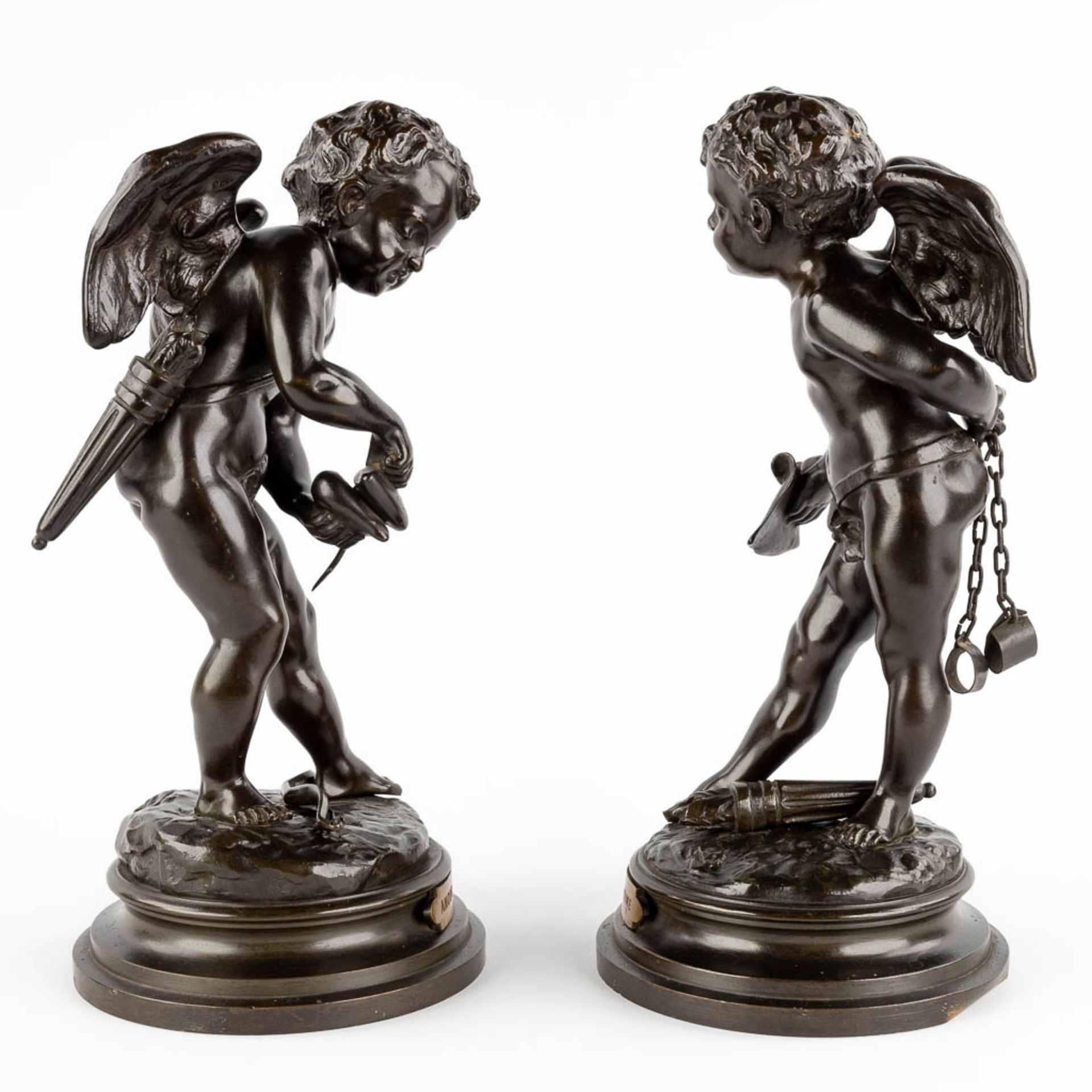 Edouard DROUOT (1859-1945) 'Amour Légitime et Amour Naturel' patinated bronze. (H:34 x D:16,5 cm) - Image 6 of 14