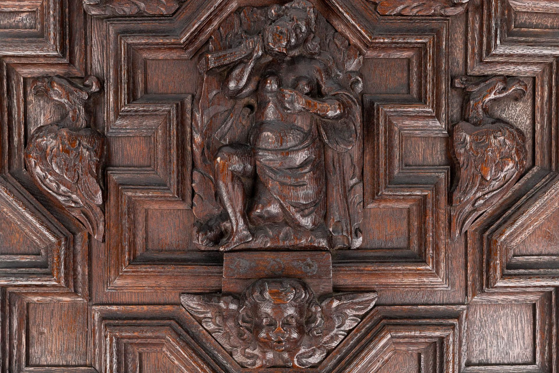 A large collection of panels, pieces and wood-sculptures, 16th/17th/18th C. (H:98 cm) - Bild 22 aus 25