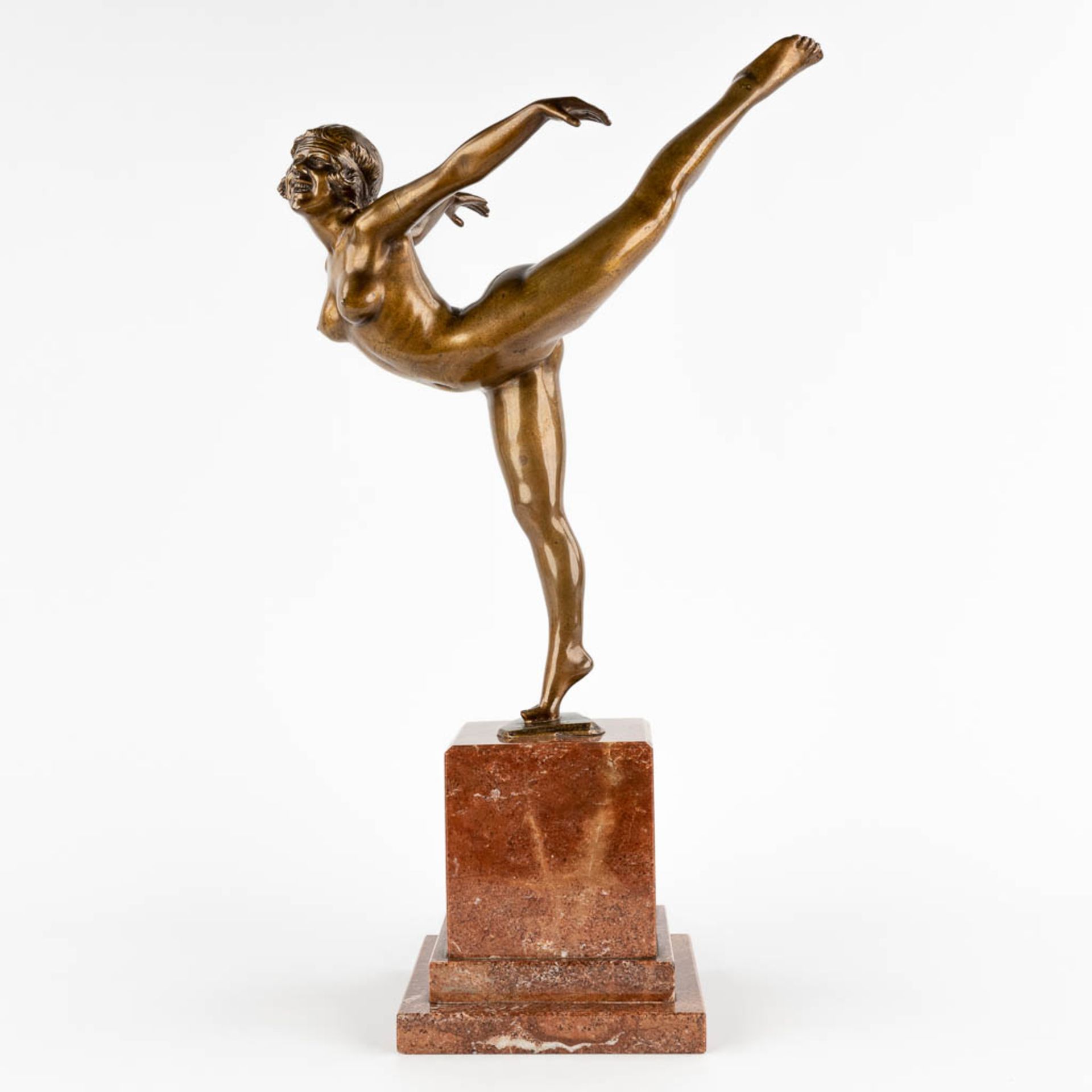 Otomar SUCHY (1882-?) 'Dancer' patinated bronze. Art Deco. (D:27 x W:20 x H:50 cm) - Bild 6 aus 9