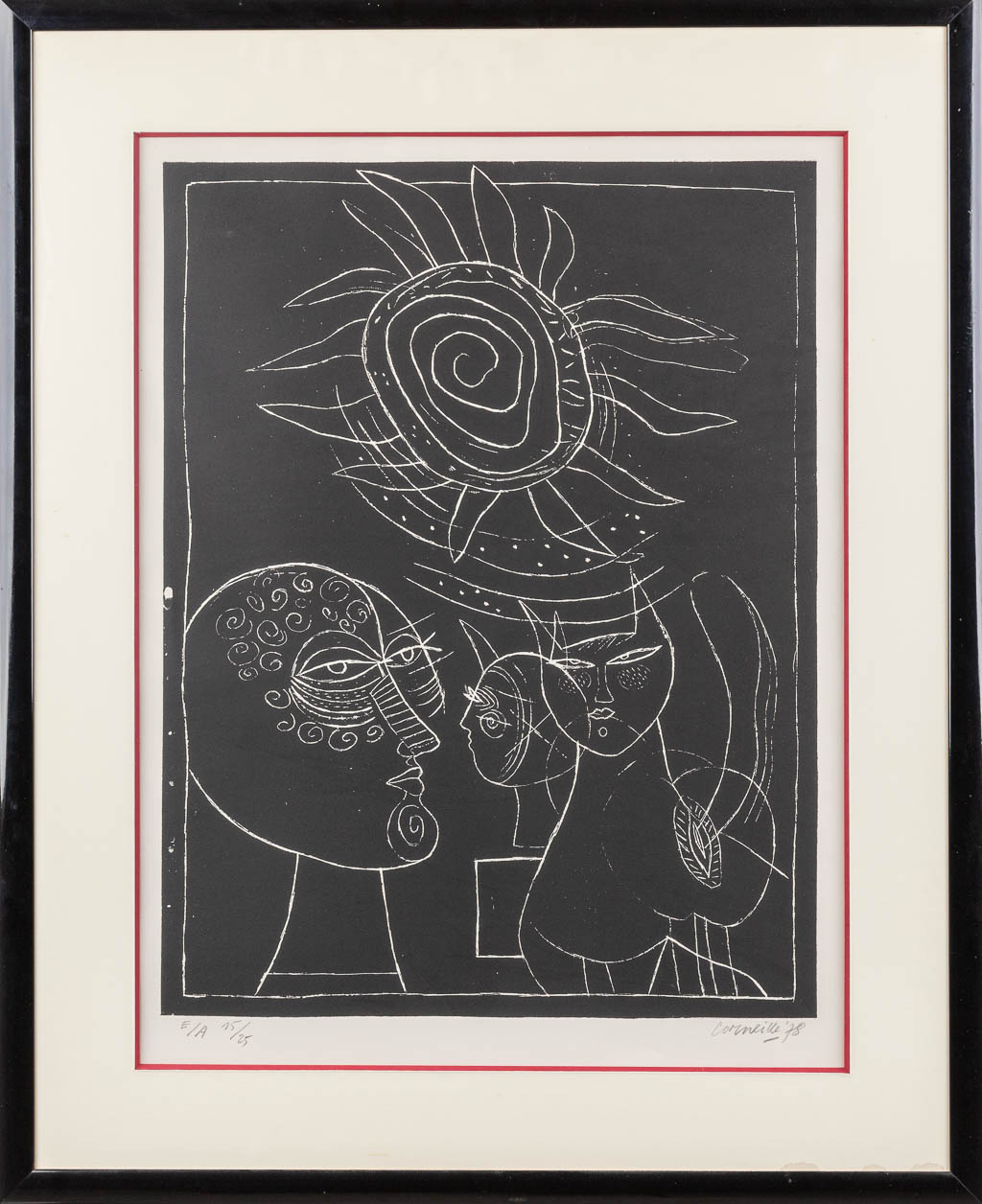 CORNEILLE (1922-2010) a lithograph, Epreuve D'Artiste, 15/25 1978. (W:49 x H:64 cm) - Image 3 of 6