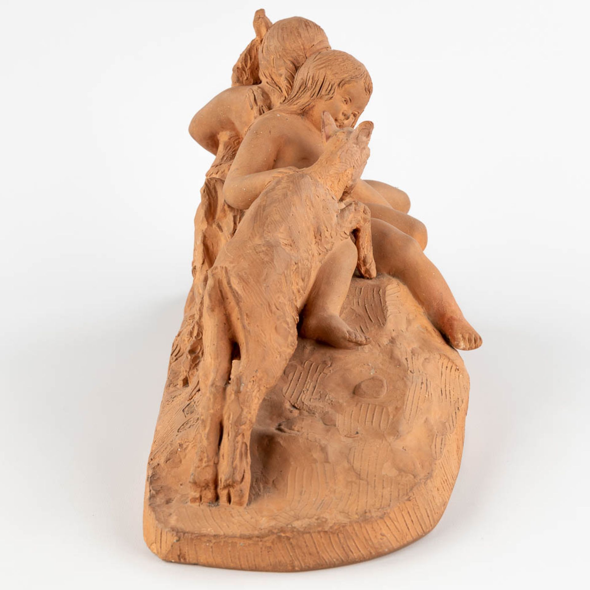 Ary Jean Léon BITTER (1883-1973) 'Children with Goats' terracotta. (D:20,5 x W:58 x H:27 cm) - Image 4 of 11