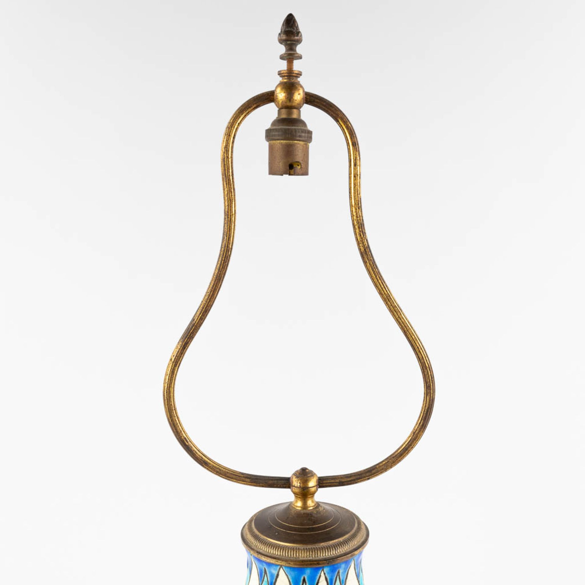 Maurice DUFRENE (1876-1955) 'Table lamp' for Boch keramis. (H:64 x D:14 cm) - Image 7 of 10