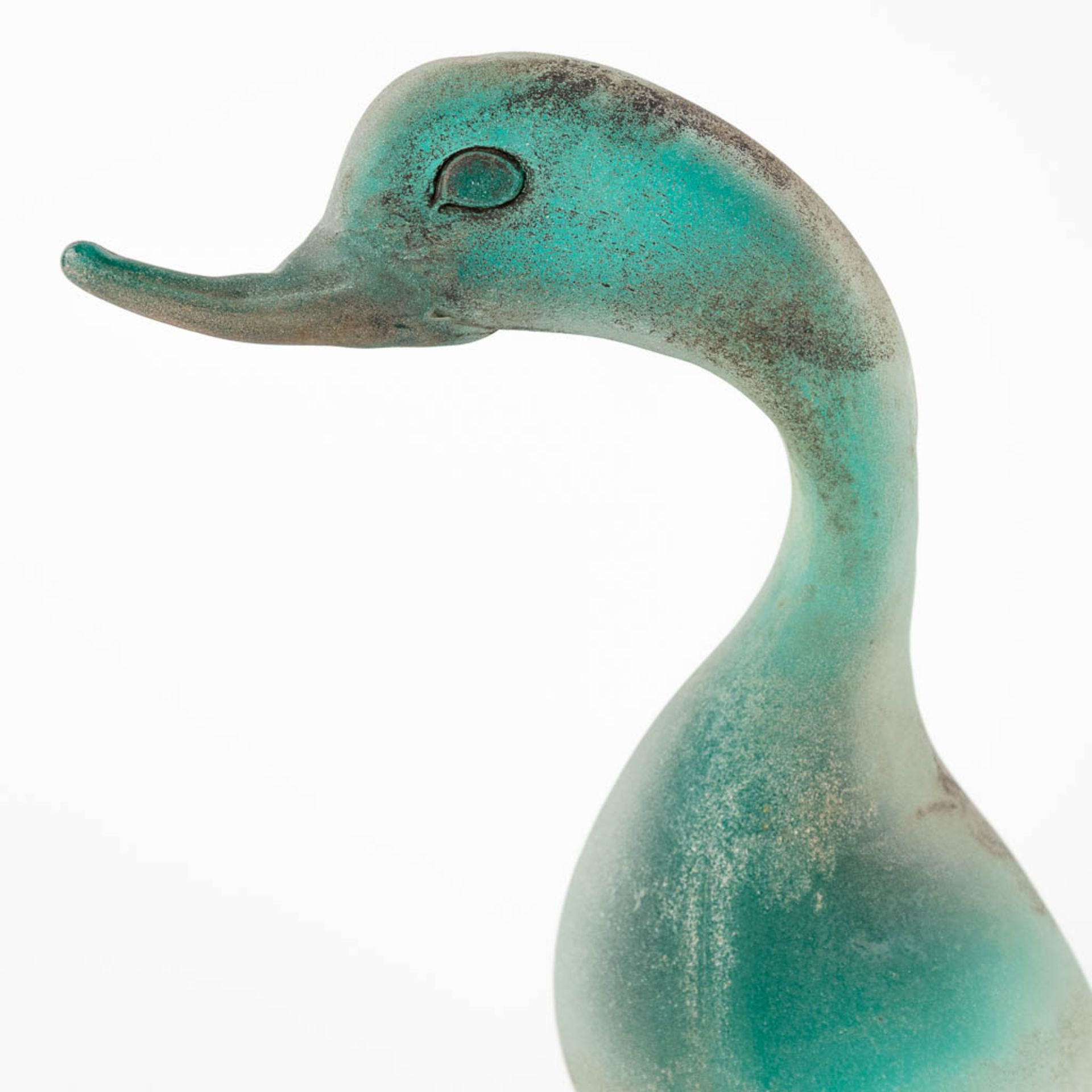 Two ducks, glass, Murano, Italy. Cenedese. (D:12 x W:30 x H:10 cm) - Image 15 of 17