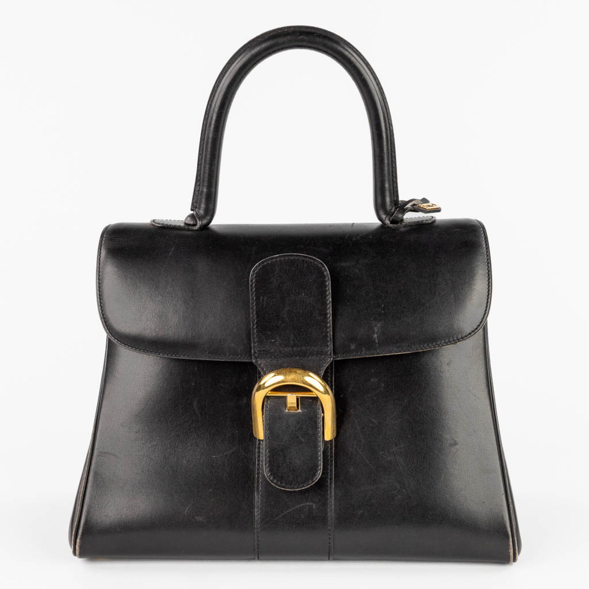 Delvaux, 'Brillant' PM a handbag, black leather with gold-plated hardware. (D:15 x W:28 x H:21 cm) - Bild 3 aus 22