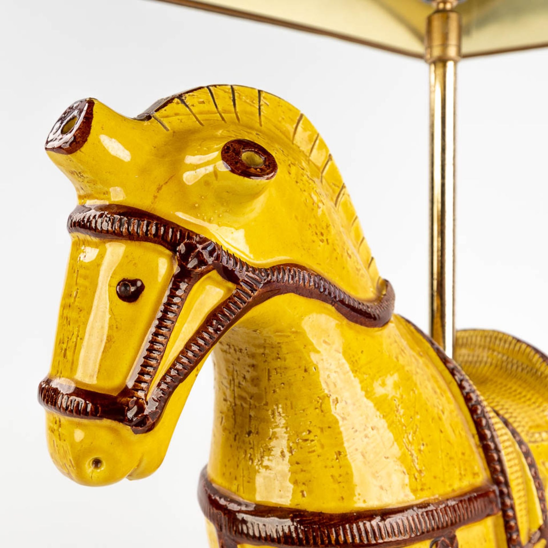 Aldo LONDI (1911-2003) 'Table Lamp with a yellow horse' for Bitossi. (D:12 x W:30 x H:32 cm) - Bild 7 aus 12