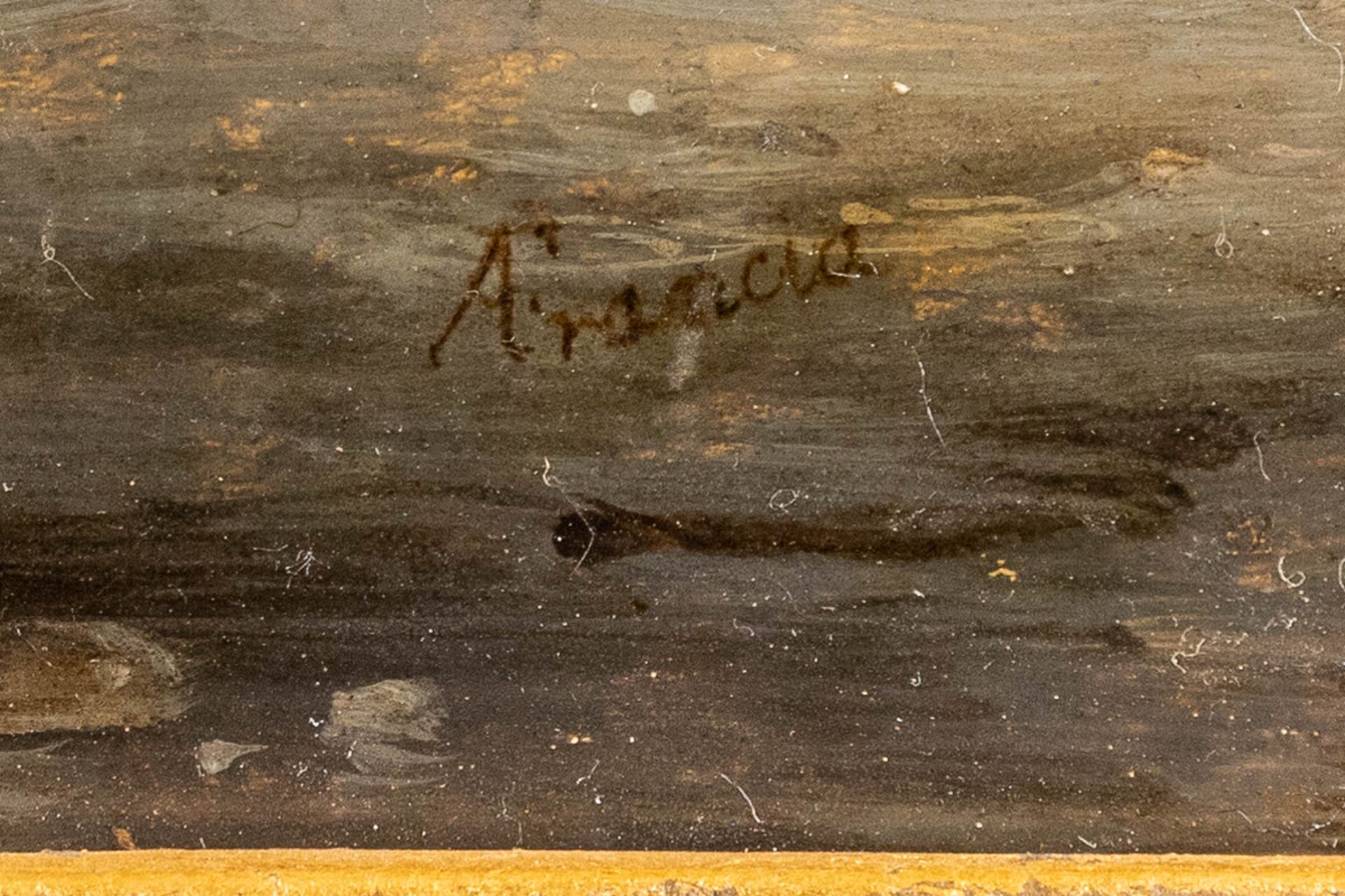 Alexandre FRANCIA (1813/20-1884) 'Marine' oil on panel. (W:60 x H:46 cm) - Bild 6 aus 7