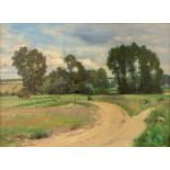 Charles Auguste CORBINEAU (1835-1901) 'Landscape' oil on panel. (W:32,5 x H:23,5 cm)