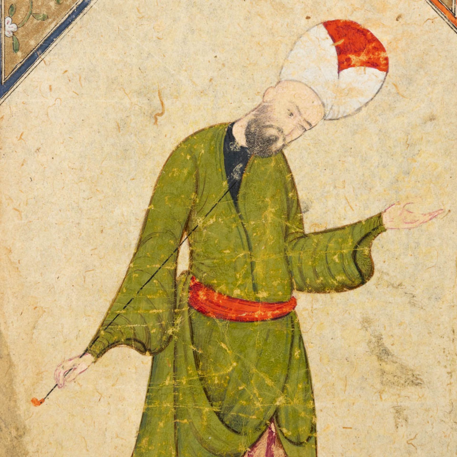 An Ottoman miniature painting, 19th C. (W:22 x H:30 cm) - Image 4 of 5