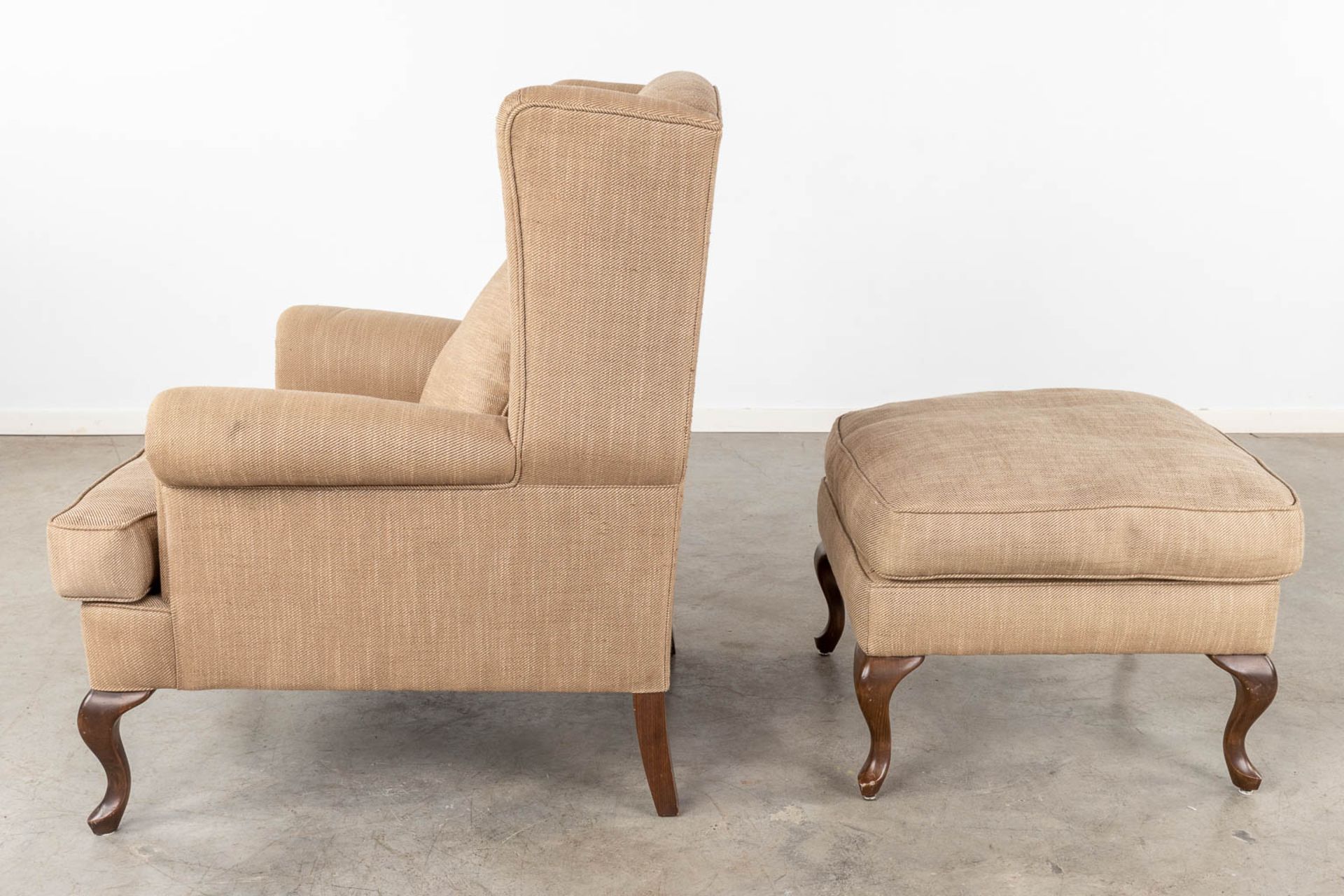 Marie's Corner, a wingback chair with ottoman. 21st C. (D:90 x W:84 x H:103 cm) - Image 7 of 13