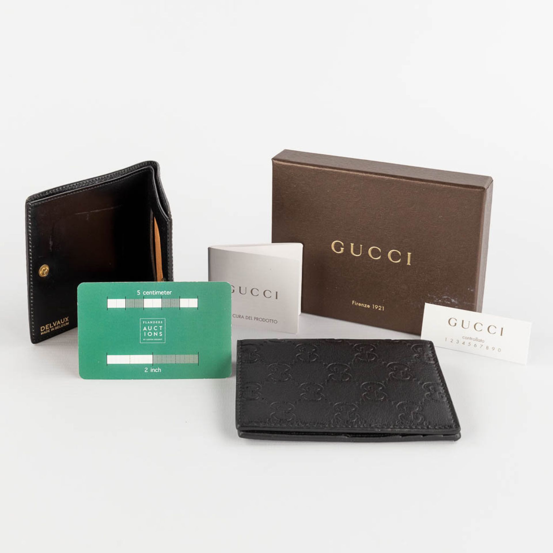 Delvaux & Gucci, a bank note and cardholder, Crocodile and calf leather. (W:10 x H:9,5 cm) - Bild 2 aus 17