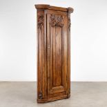 An antique corner cabinet, wood sculptures Louis XV. 19th C. (W:97 x H:203 cm)