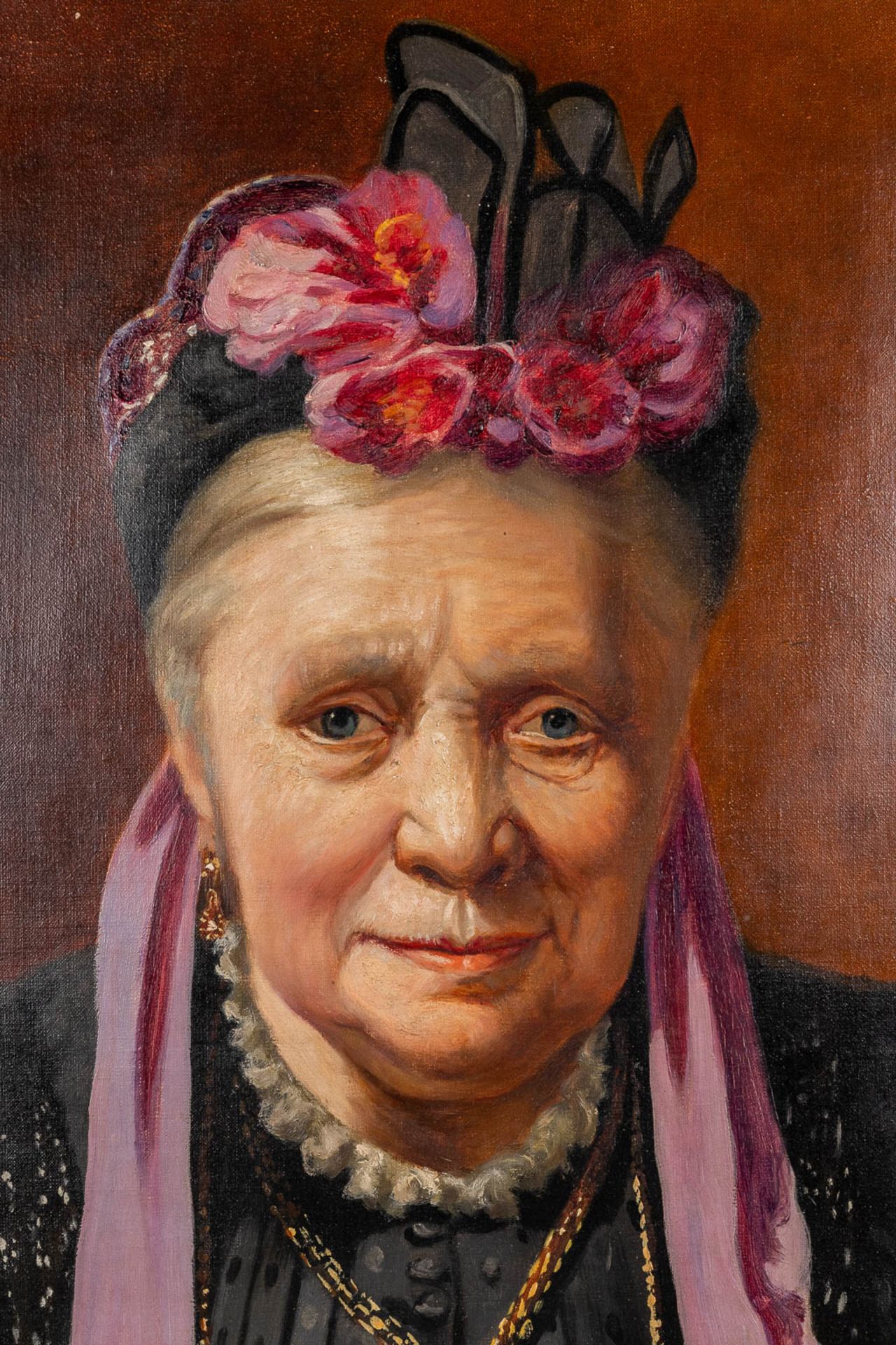 Valentin HENNEMAN (1861-1930) 'Portrait of a lady' oil on canvas. 1899. (W:54 x H:66 cm) - Image 4 of 7