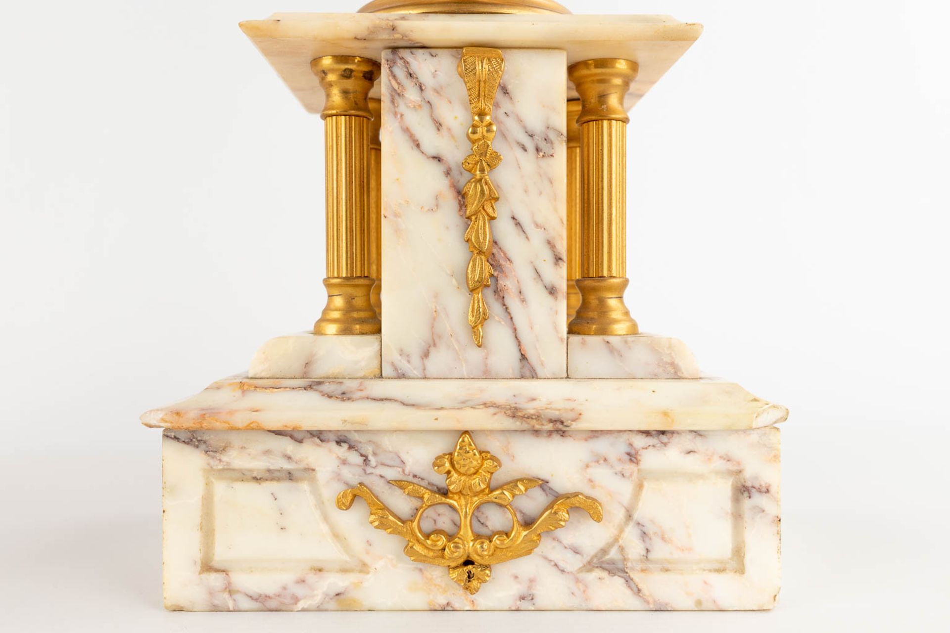 Ferdinand BARBEDIENNE (1810-1892) 'Neoclassical Cassolettes' gilt bronze on marble. (D:12 x W:18 x H - Image 17 of 18