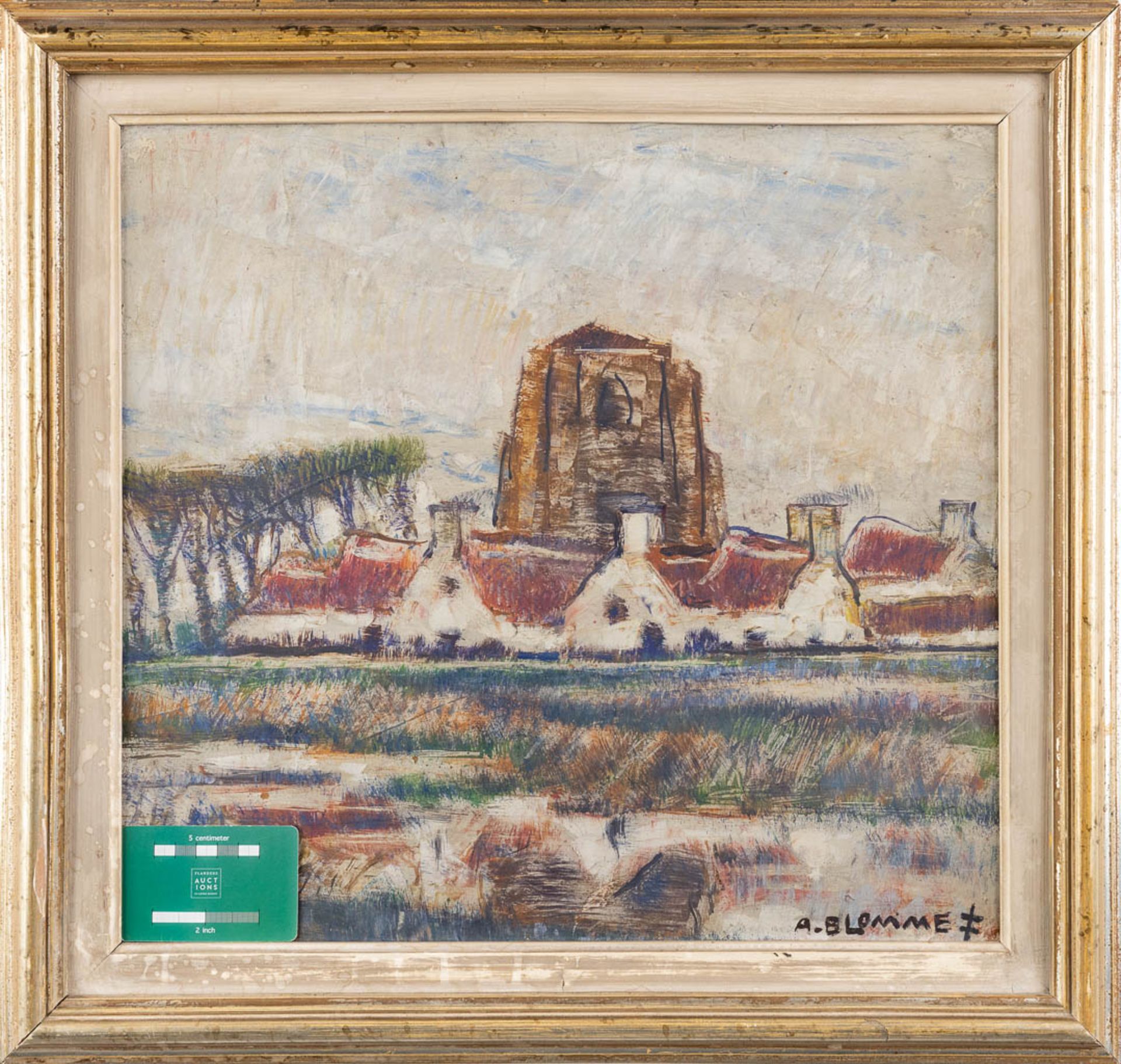 Alfons BLOMME (1889-1979) 'View of Lisseweghe' oil on panel. (W:43 x H:40 cm) - Bild 2 aus 7