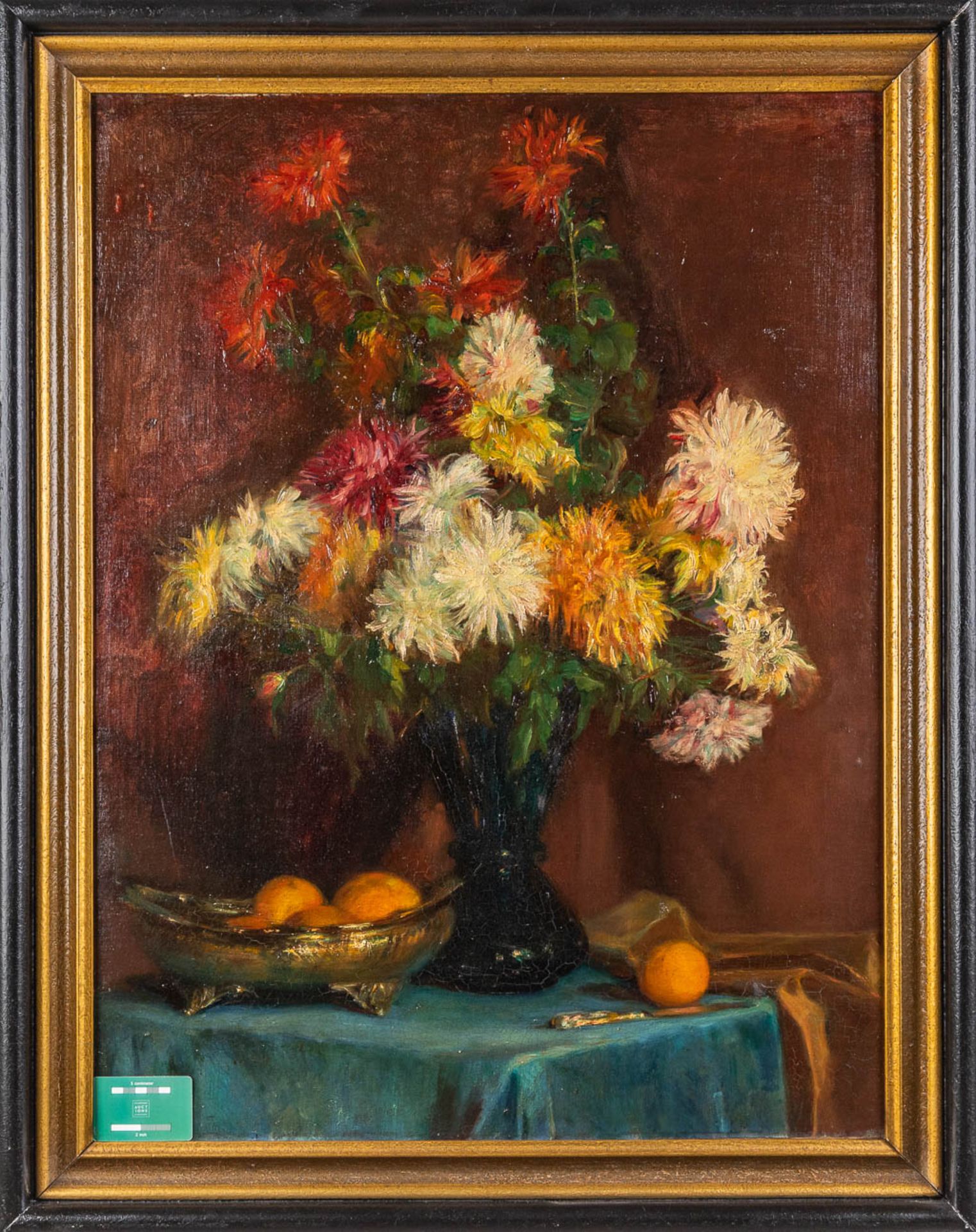 Frans MORTELMANS (1865-1936)(attr.) 'Flower Stilllife' oil on canvas. (W:70 x H:91 cm) - Bild 2 aus 10