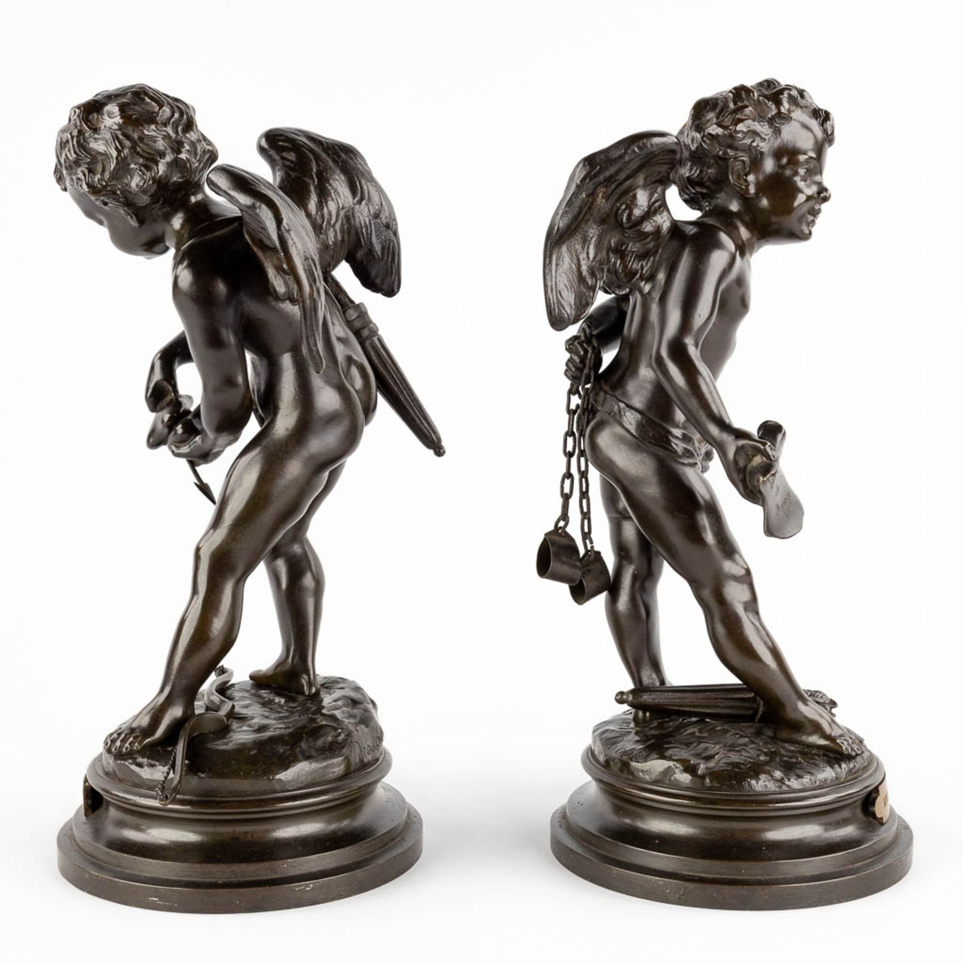 Edouard DROUOT (1859-1945) 'Amour Légitime et Amour Naturel' patinated bronze. (H:34 x D:16,5 cm) - Image 4 of 14