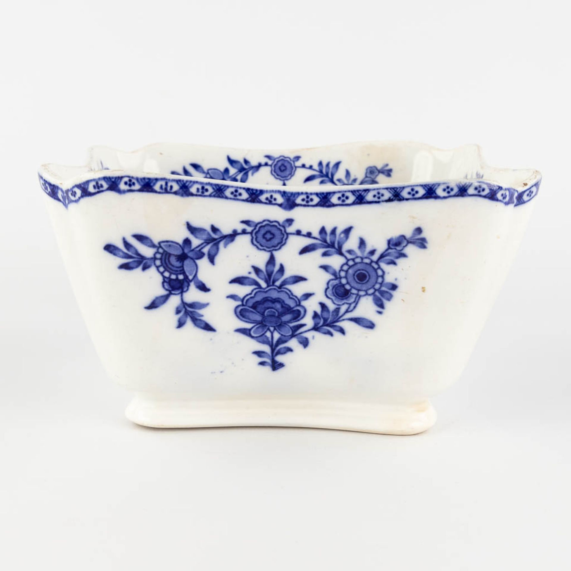 Red Star Line, a salad bowl, blue-white delftware decor, for the Second Class restaurant. Late 19th - Image 6 of 10