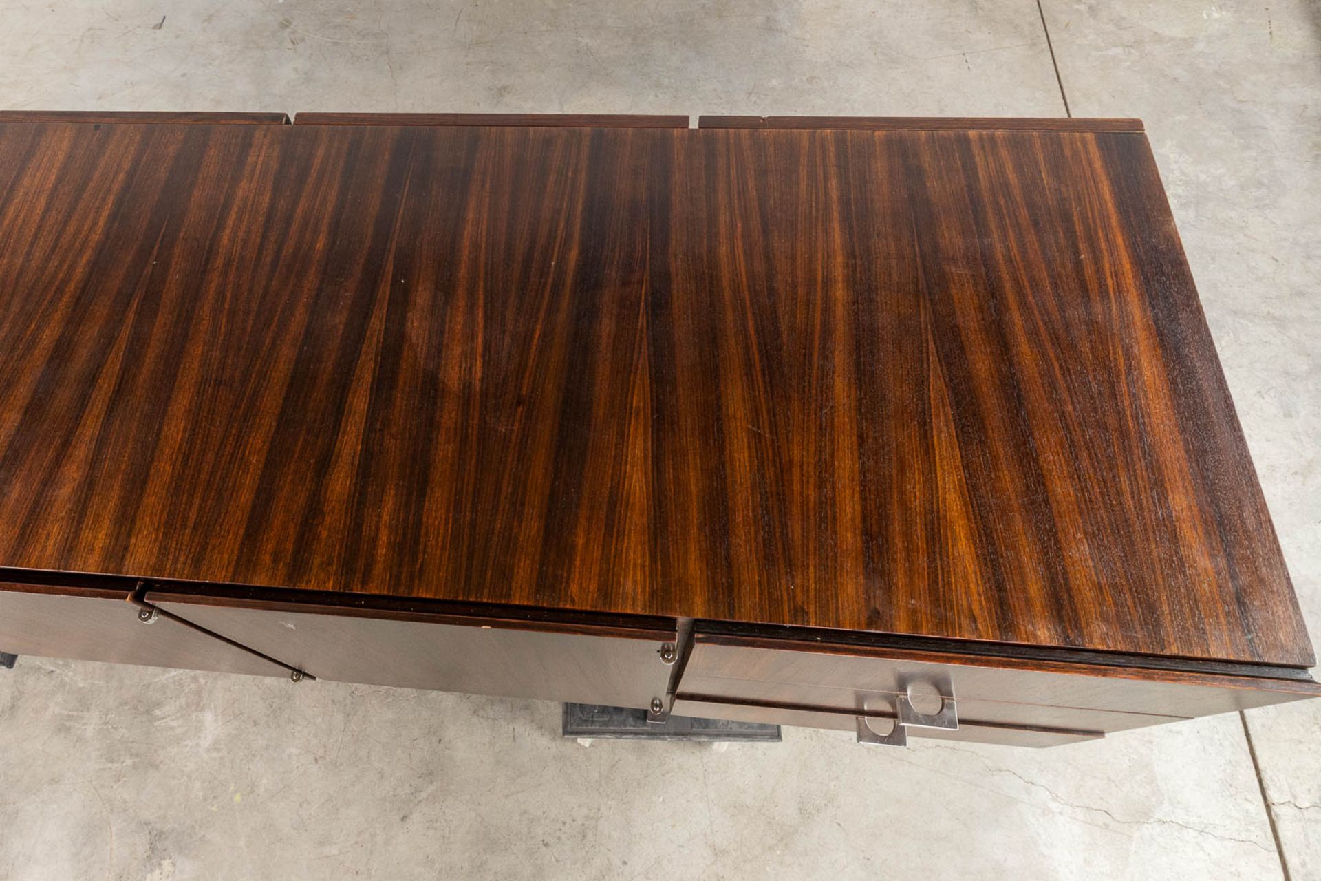 A mid-century sideboard with rosewood veneer, probably made by Decoene. (D:56 x W:225 x H:78 cm) - Image 13 of 19