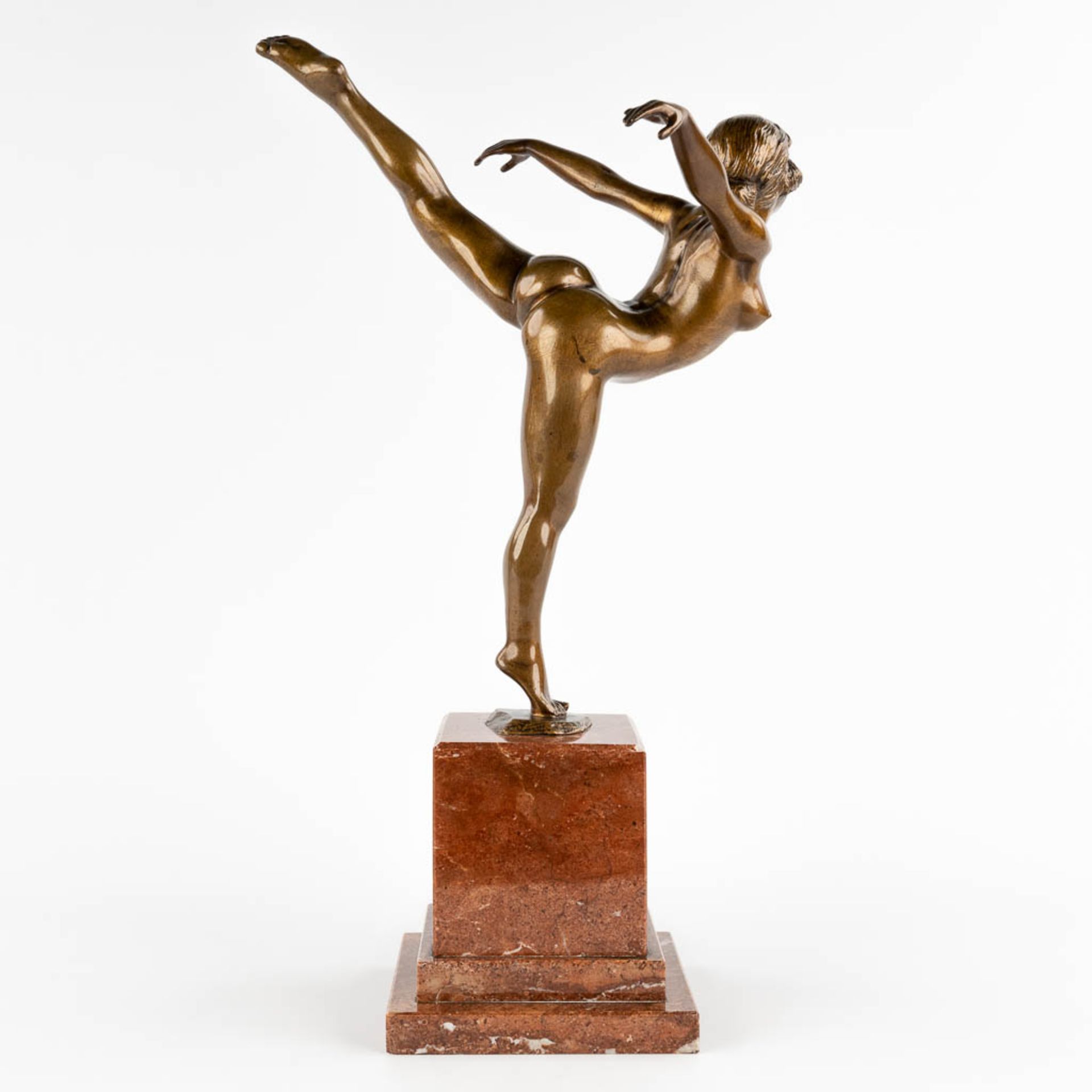 Otomar SUCHY (1882-?) 'Dancer' patinated bronze. Art Deco. (D:27 x W:20 x H:50 cm) - Bild 4 aus 9