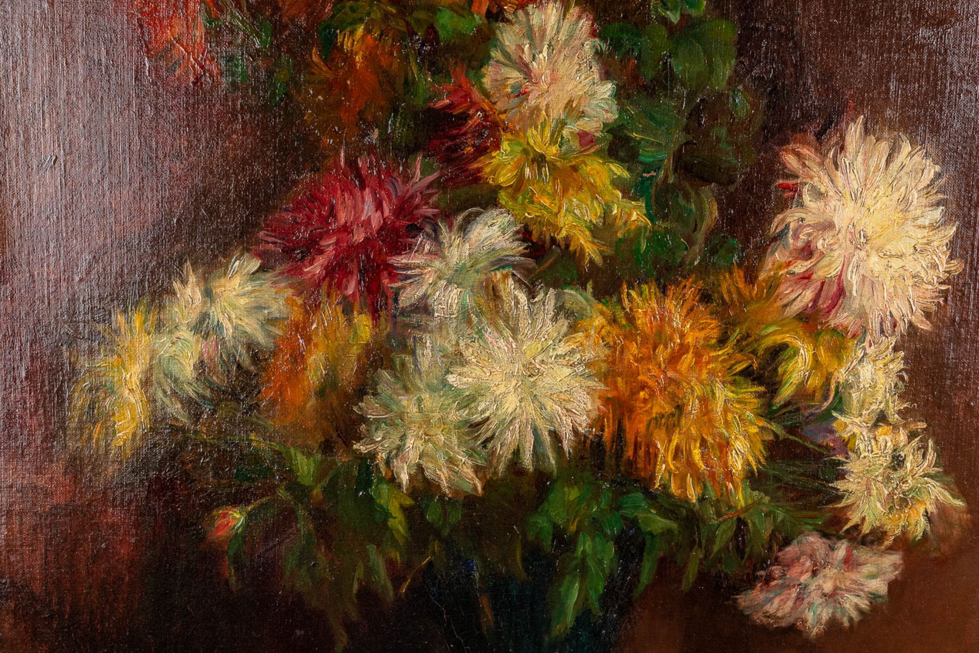 Frans MORTELMANS (1865-1936)(attr.) 'Flower Stilllife' oil on canvas. (W:70 x H:91 cm) - Bild 5 aus 10