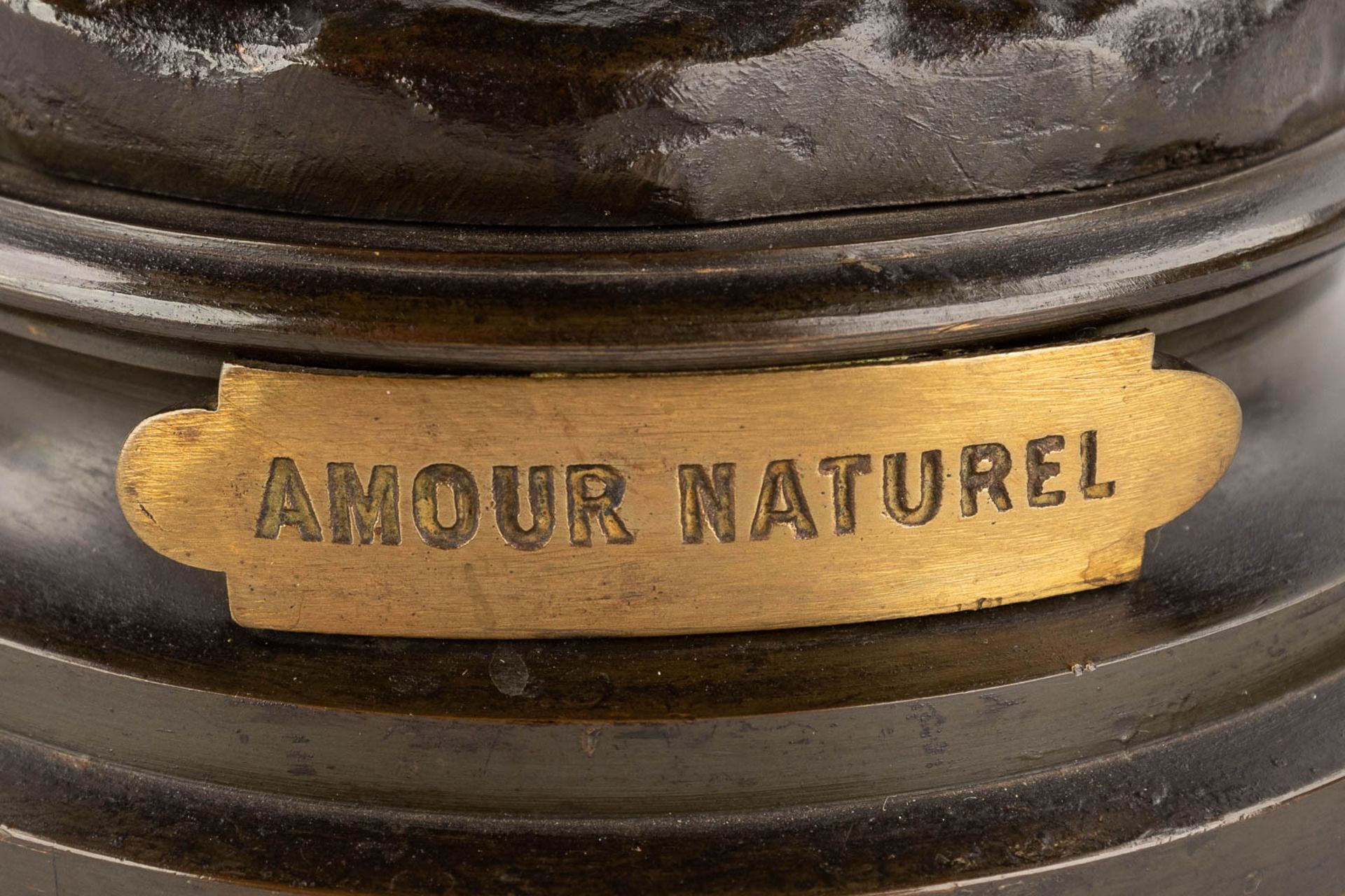 Edouard DROUOT (1859-1945) 'Amour Légitime et Amour Naturel' patinated bronze. (H:34 x D:16,5 cm) - Image 14 of 14