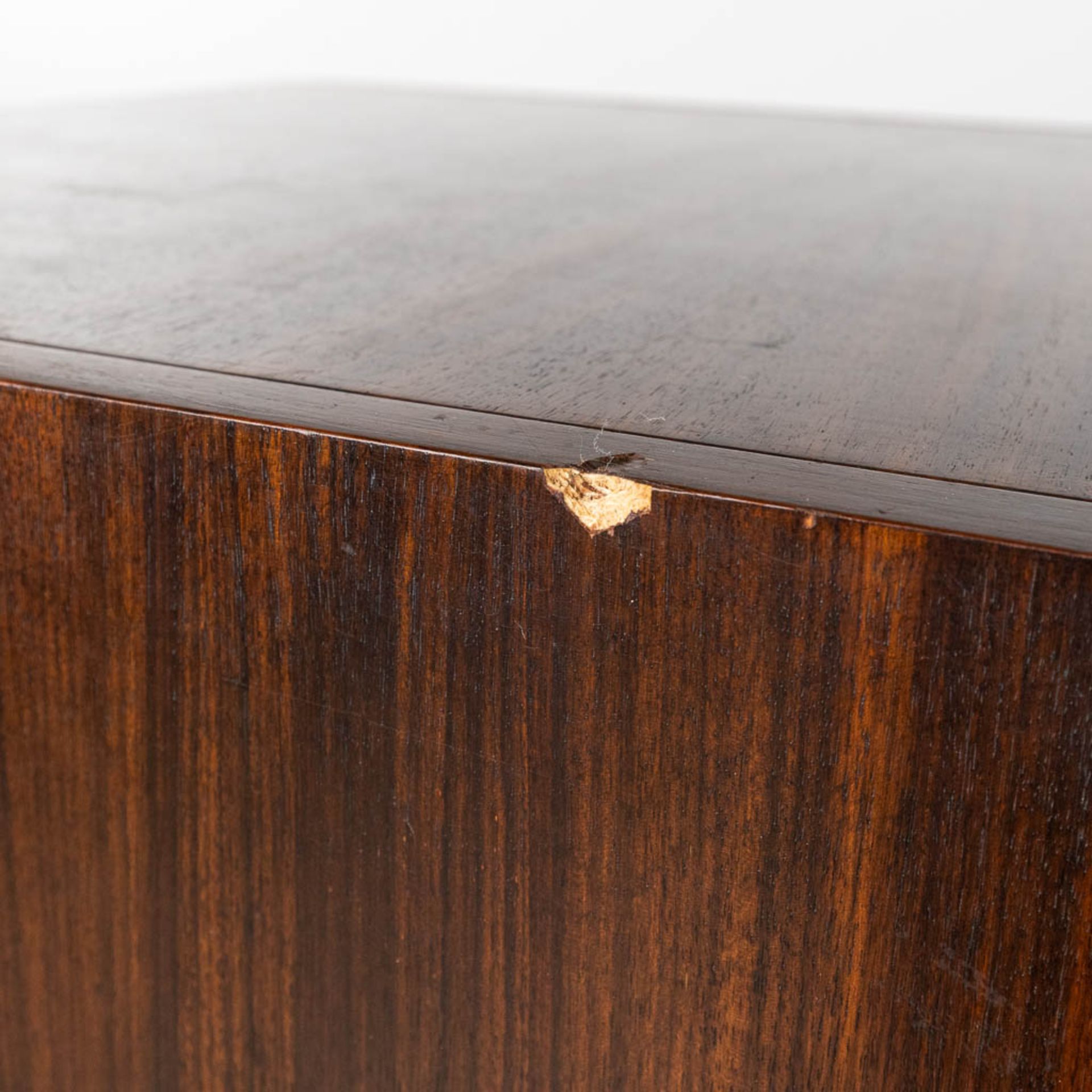 A mid-century sideboard with rosewood veneer, probably made by Decoene. (D:56 x W:225 x H:78 cm) - Image 8 of 19