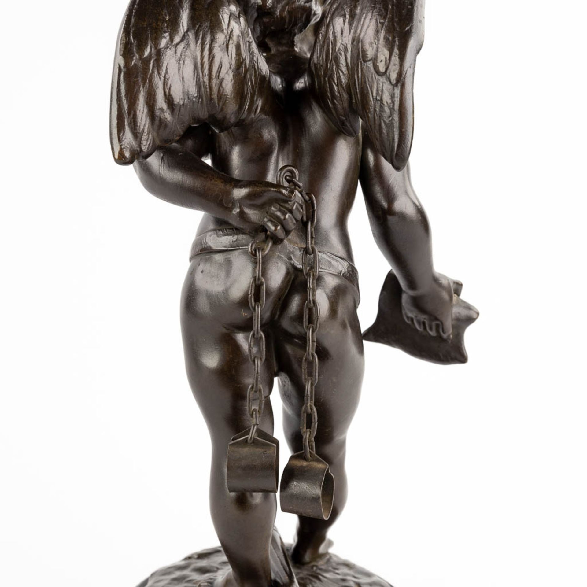 Edouard DROUOT (1859-1945) 'Amour Légitime et Amour Naturel' patinated bronze. (H:34 x D:16,5 cm) - Image 11 of 14