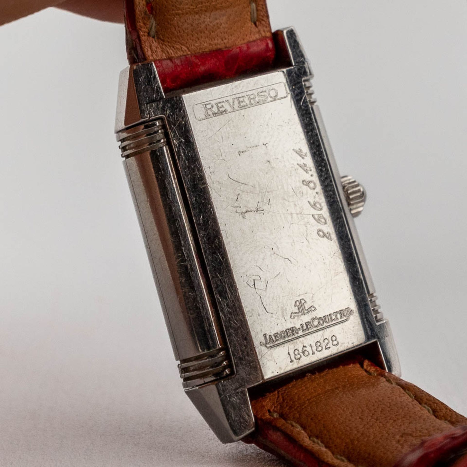 Jaeger Le Coultre, Reverso Duetto a womans wristwatch with 2 dials. 266.8.11 (W:2 x H:2,8 cm) - Image 8 of 14