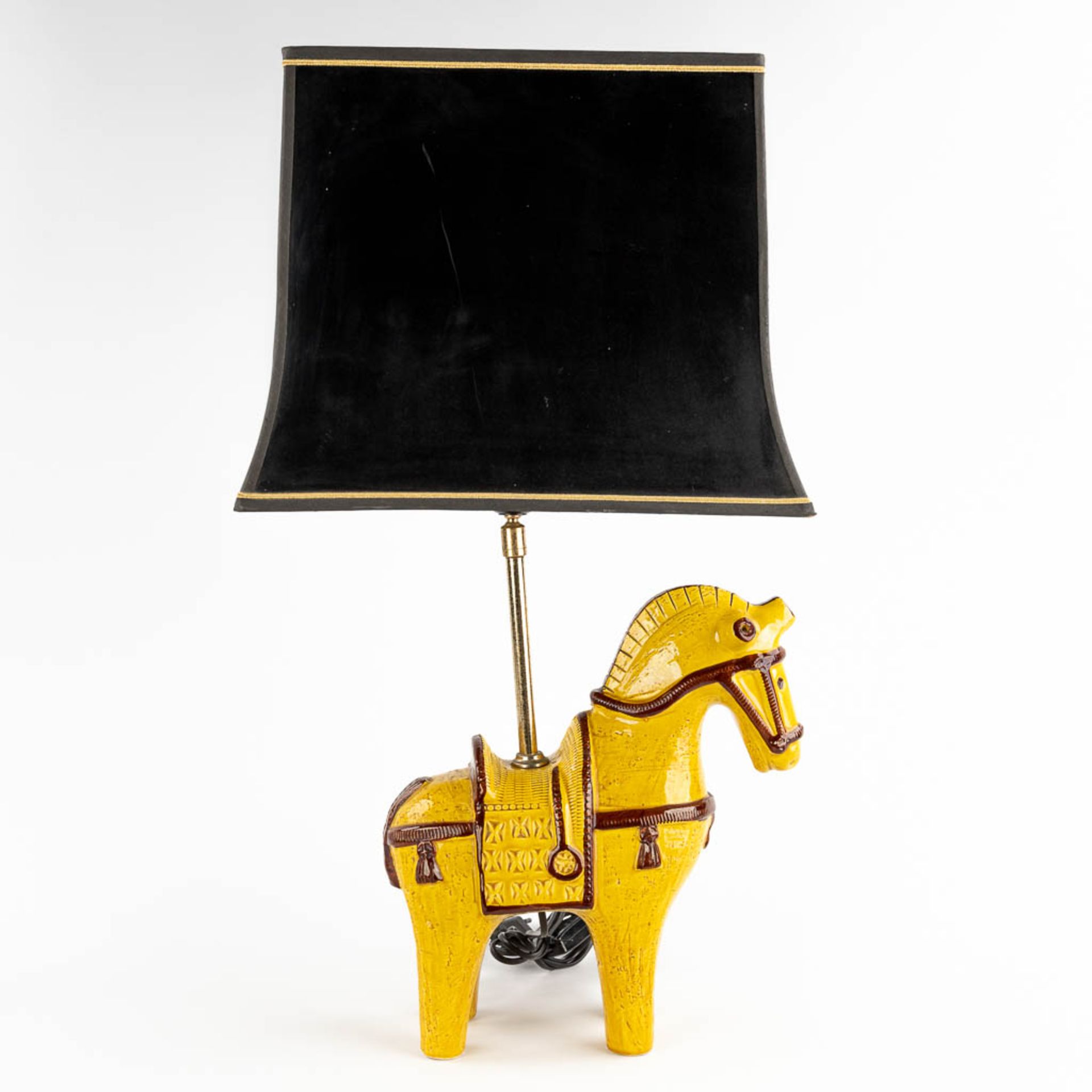 Aldo LONDI (1911-2003) 'Table Lamp with a yellow horse' for Bitossi. (D:12 x W:30 x H:32 cm) - Image 3 of 12