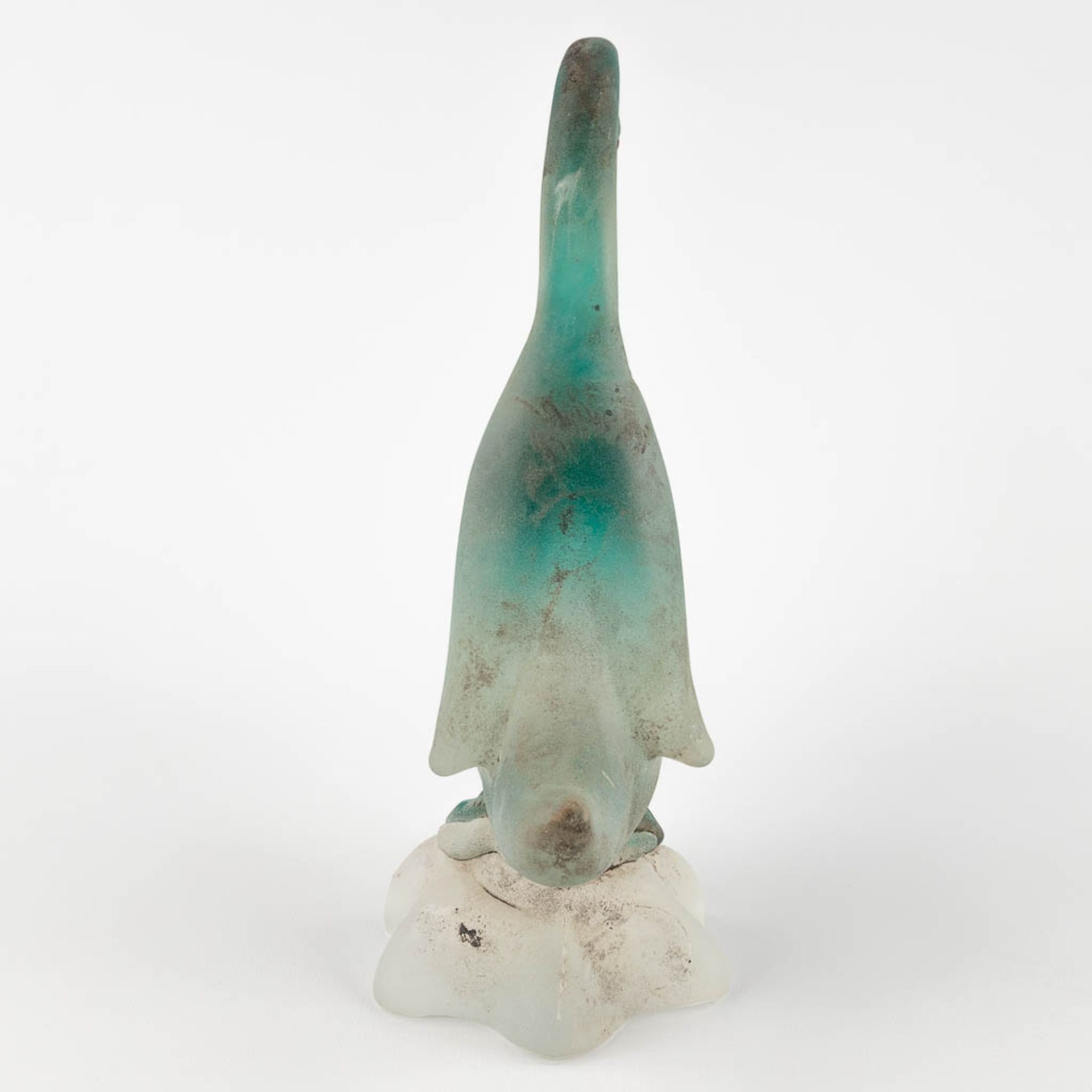 Two ducks, glass, Murano, Italy. Cenedese. (D:12 x W:30 x H:10 cm) - Image 11 of 17