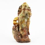 A Chinese sculpture of Guanyin, Jadeite. 20th C. (H:22 cm)