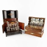 A Cave-à-Liqueur, Boulle inlay Napoleon 3, added a Cave-à-Liqueur and Cigar storage box, circa 1900.