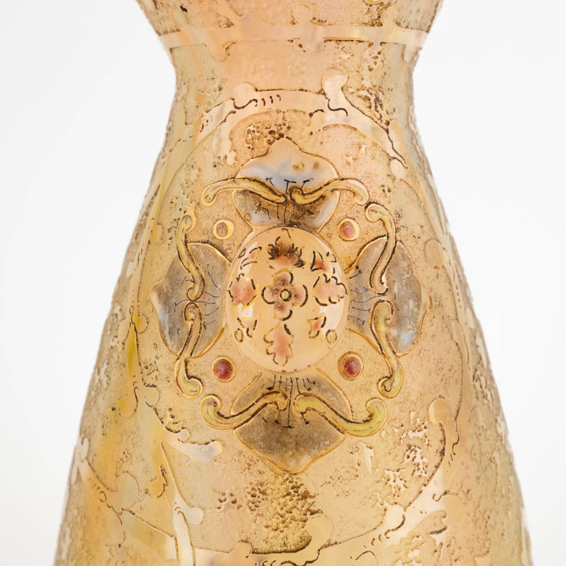 Antonin DAUM (1864-1930) 'Fleurons et rinceaux', a glass vase, Daum-Nancy, circa 1892-1893. (H:20 x - Image 14 of 15