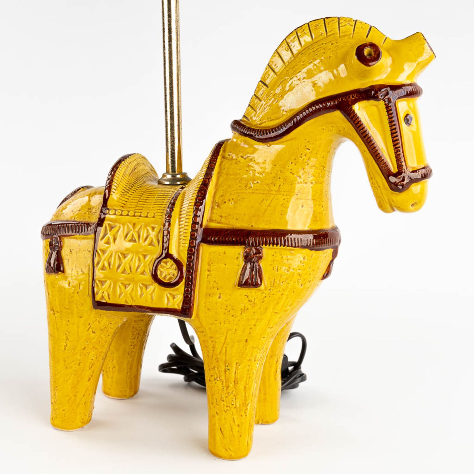 Aldo LONDI (1911-2003) 'Table Lamp with a yellow horse' for Bitossi. (D:12 x W:30 x H:32 cm) - Image 9 of 12