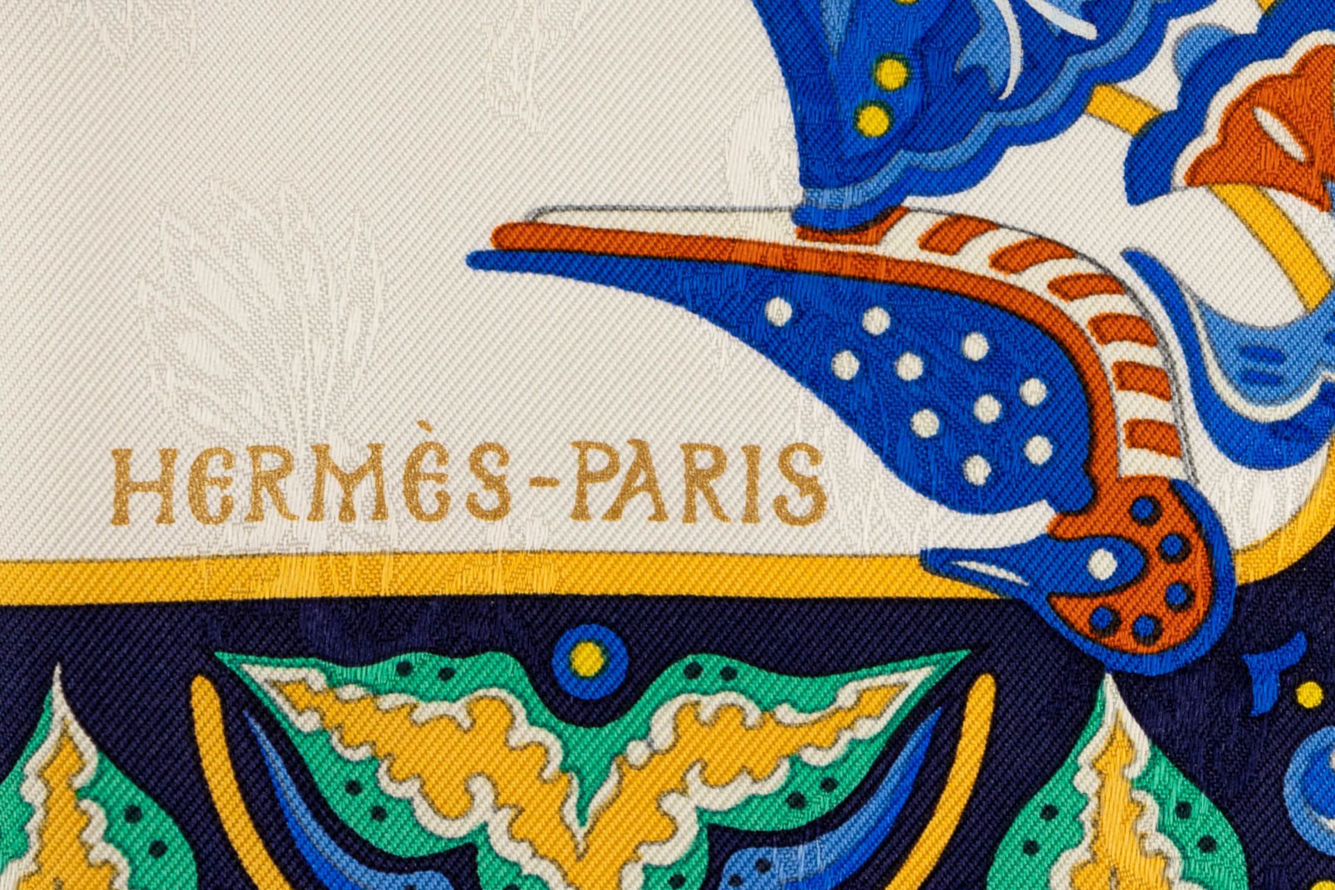 Hermès Paris, a set of 2 silk scarfs. (W:90 x H:90 cm) - Image 6 of 22