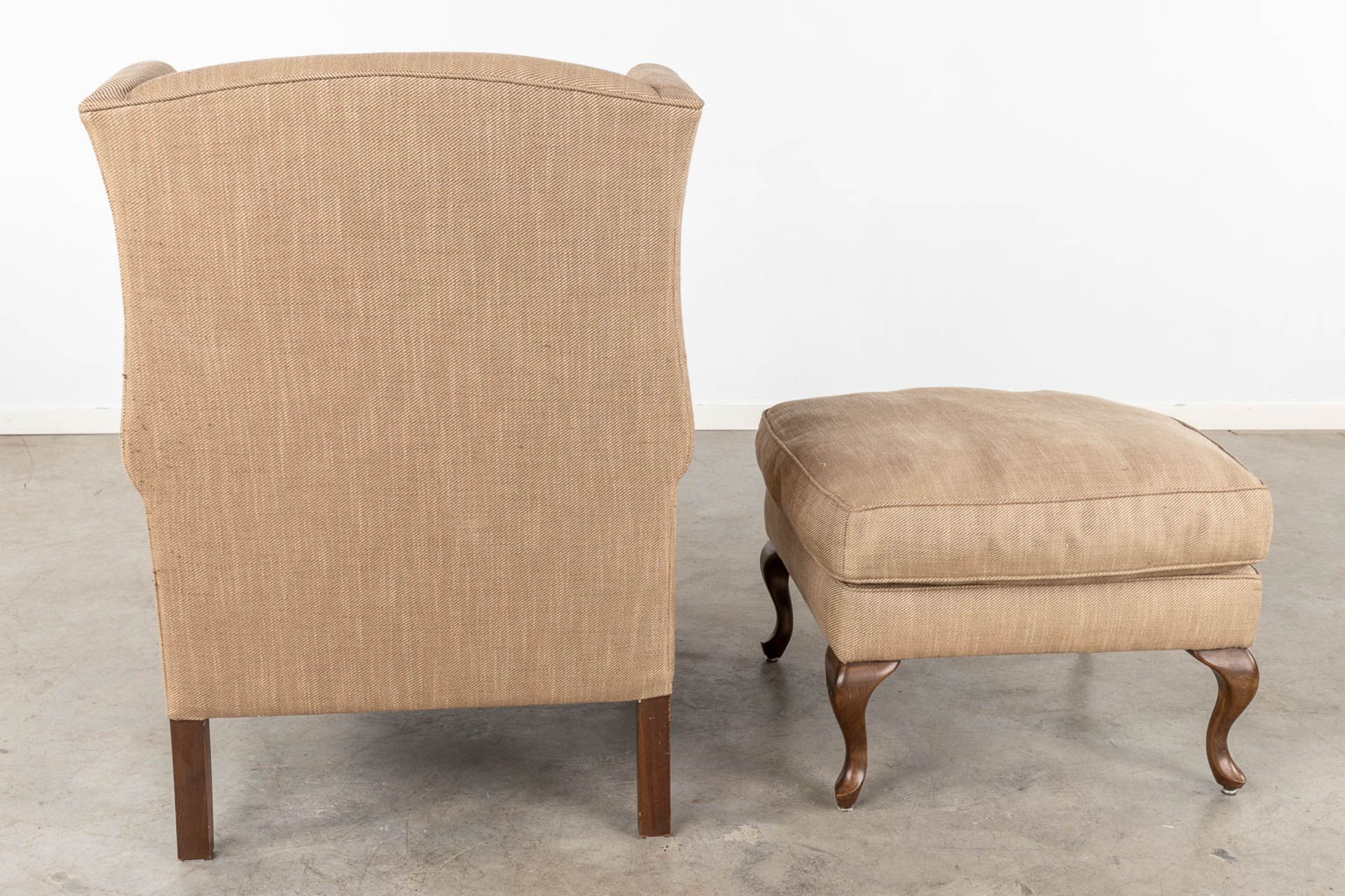 Marie's Corner, a wingback chair with ottoman. 21st C. (D:90 x W:84 x H:103 cm) - Image 6 of 13