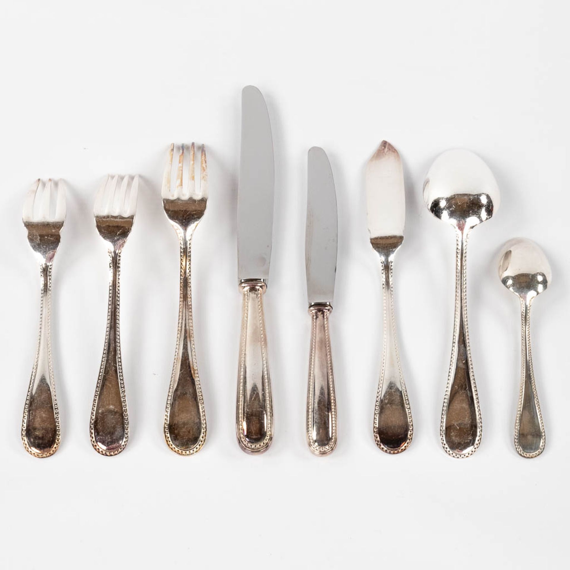 Vanstahl, a 103-piece silver-plated cutlery. Model Perles and mounted in a chest. (D:29 x W:52 x H:1 - Bild 4 aus 17