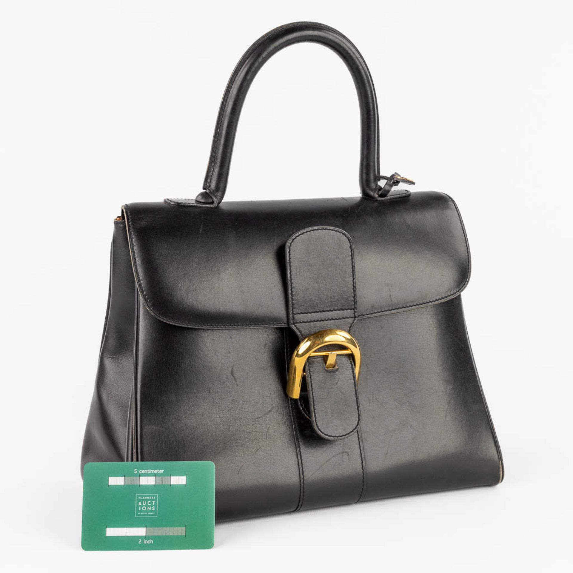 Delvaux, 'Brillant' PM a handbag, black leather with gold-plated hardware. (D:15 x W:28 x H:21 cm) - Bild 2 aus 22