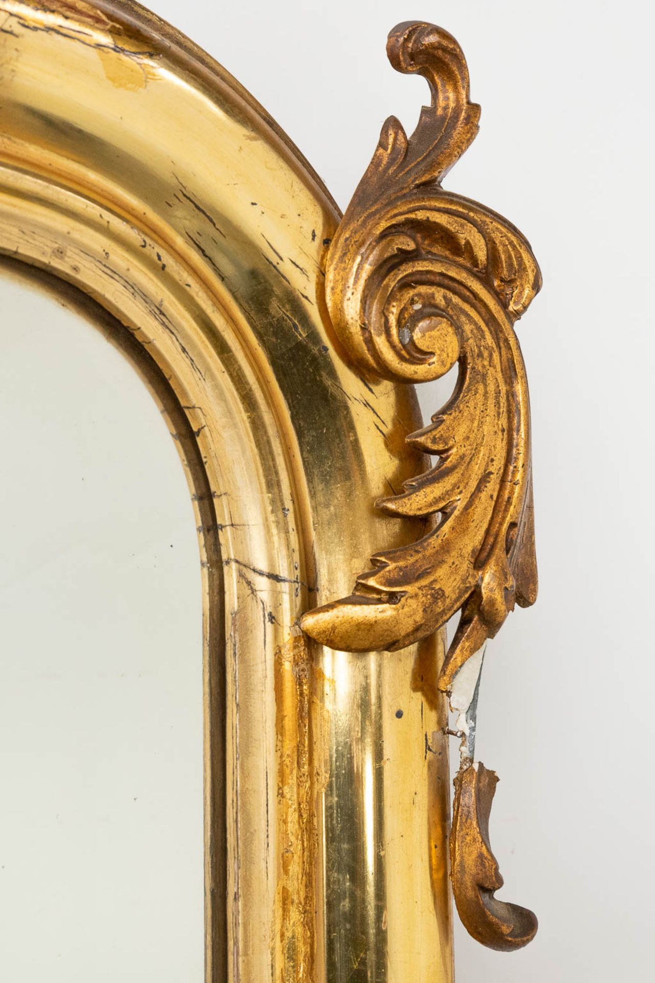 A mirror, gilt wood and stucco in Louis XV style. Circa 1900. (W:104 x H:180 cm) - Bild 5 aus 12
